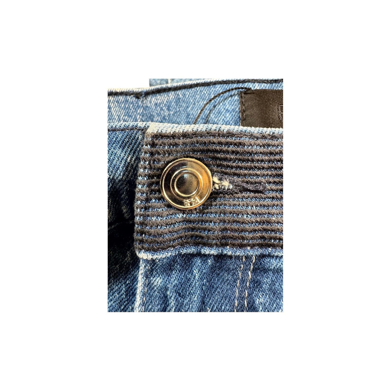 Rta RTA "Flared Flooded Metal Cross" Light Wash Jeans Size US 32 / EU 48 - 3 Thumbnail