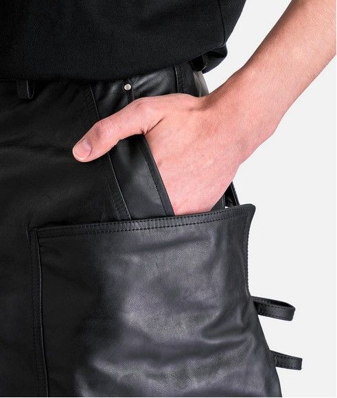Rick Owens NEVER WORN / Rick Owens Leather Stefan Cargo Shorts in Black Size US 32 / EU 48 - 6 Thumbnail