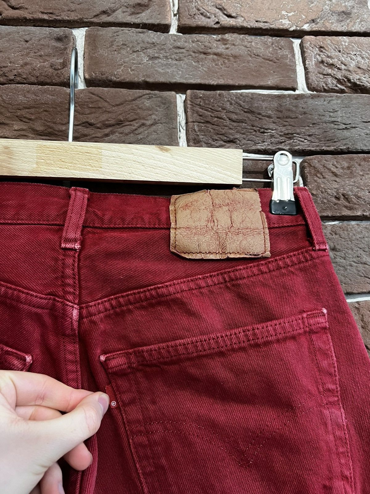 Levi's Rare Vintage 90s Levi’s 501 30x32 Red Denim Jeans Pants Size US 30 / EU 46 - 8 Thumbnail