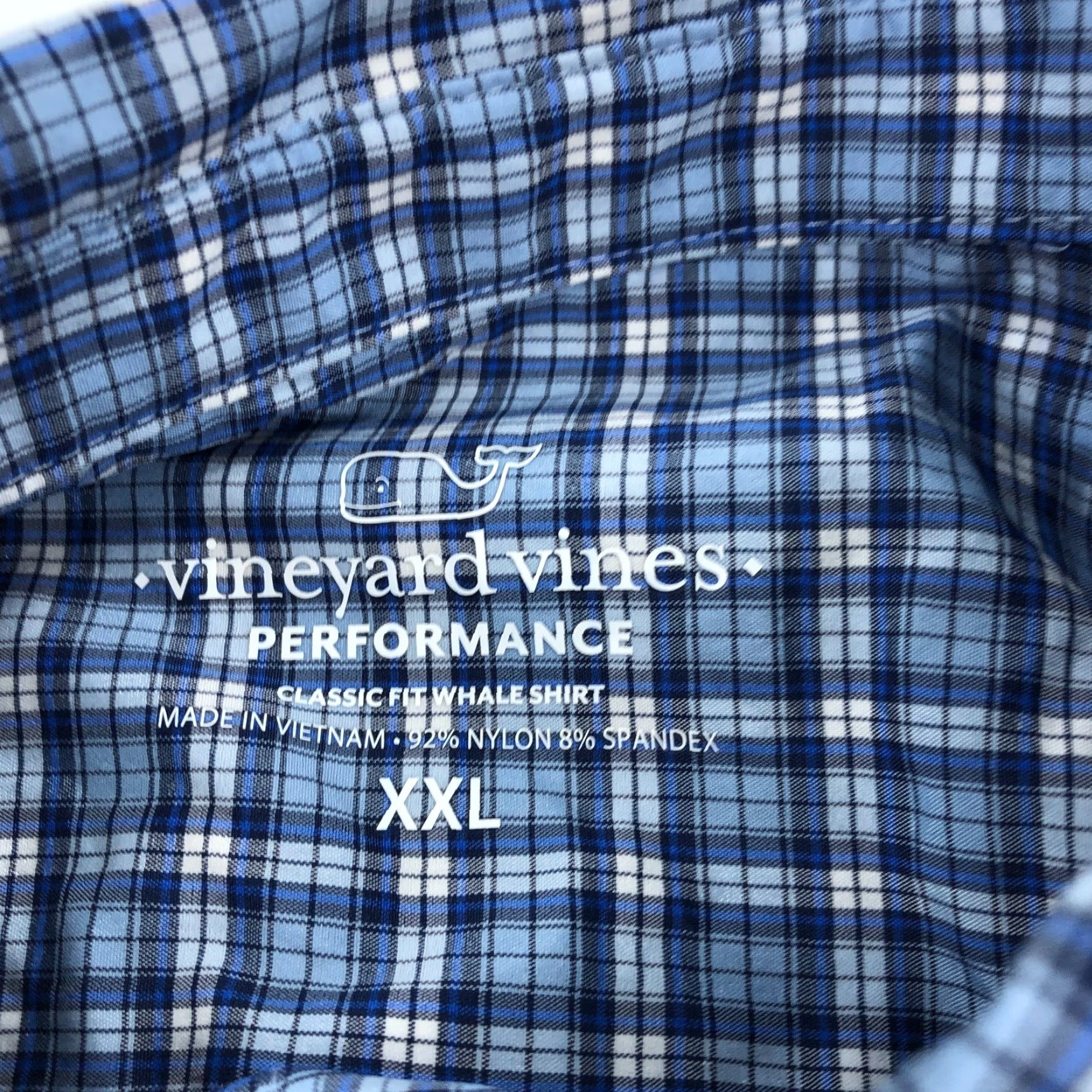 Vineyard Vines Vineyard Vines Shirt Men 2XL Blue Check Long Sleeve Button-Down Nylon Spandex Classic Size US XXL / EU 58 / 5 - 5 Thumbnail