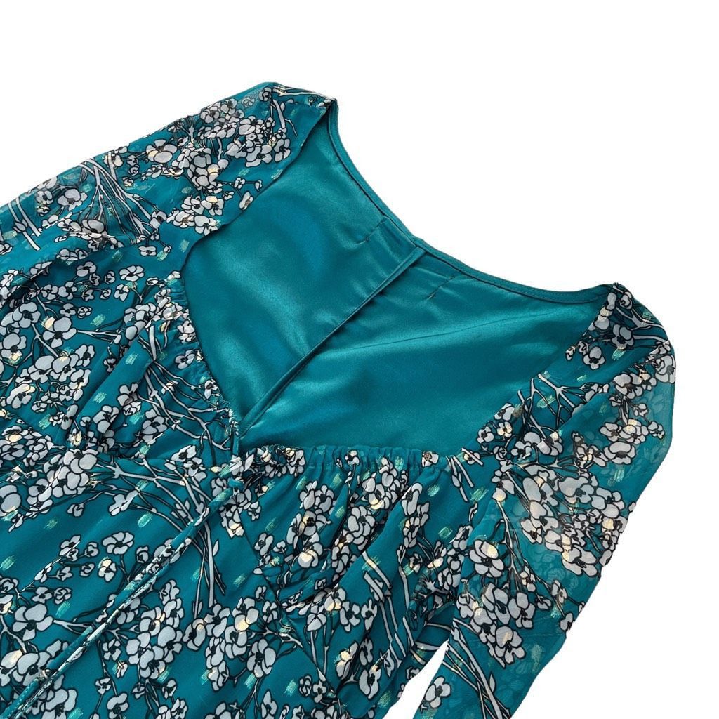Other House of Harlow 1960 x REVOLVE Vaida Mini Dress in Teal Flor Size XXS / US 00 / IT 34 - 5 Thumbnail