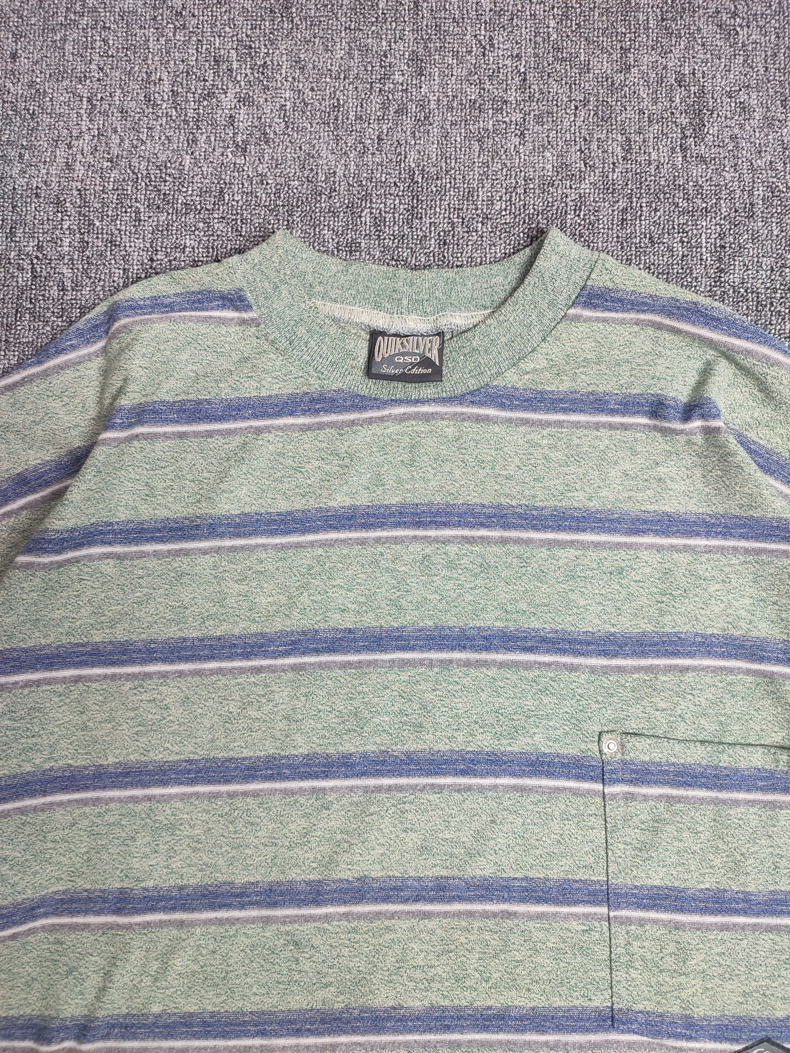 Quiksilver [DELETED] Quiksilver Surf Striped 90s Vintage T-shirts Size US L / EU 52-54 / 3 - 1 Thumbnail