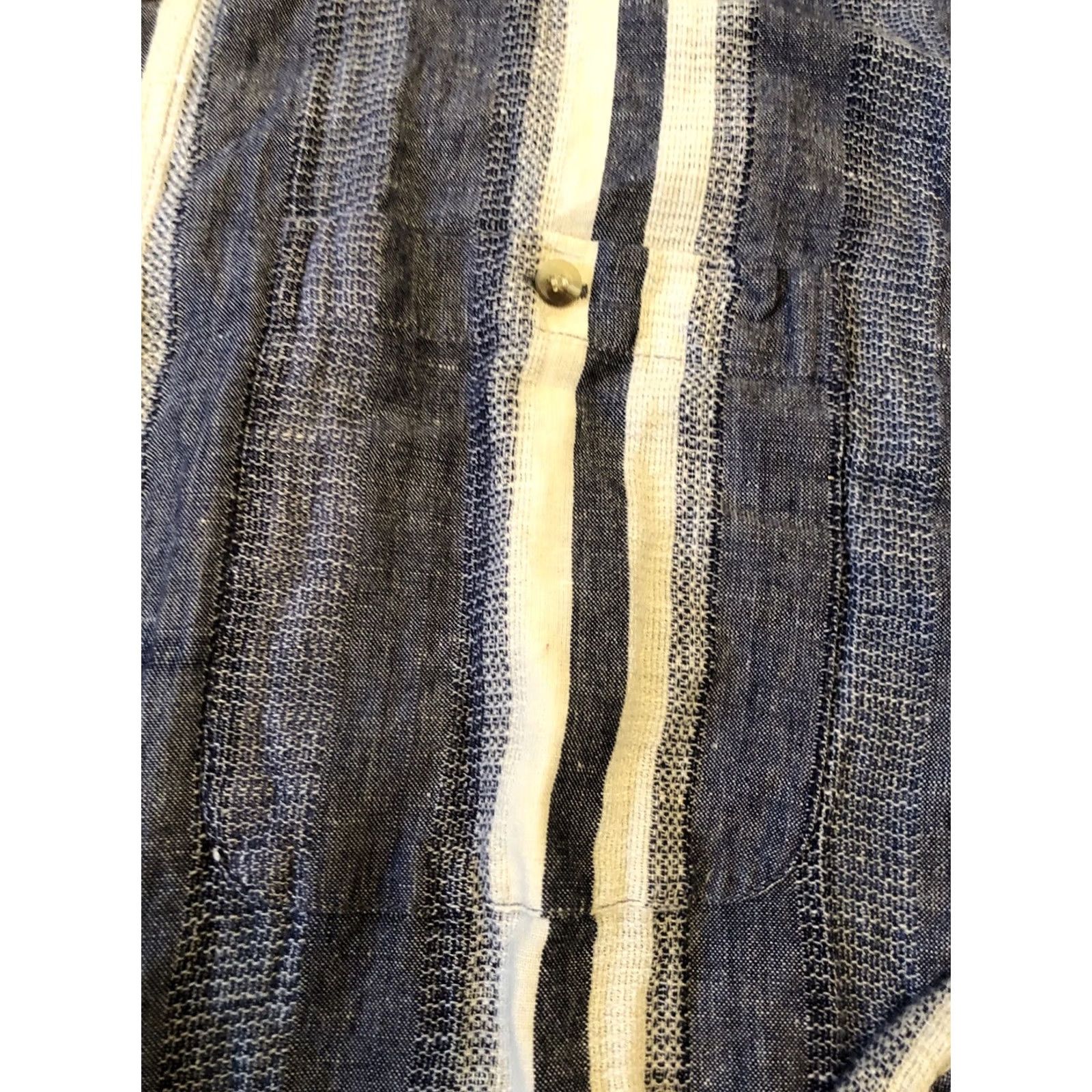 Vintage Nino Cerruti Shirt Sport Men's Blue Long Sleeve Button Up Size Large Linen Blend Shirt Size US L / EU 52-54 / 3 - 7 Thumbnail