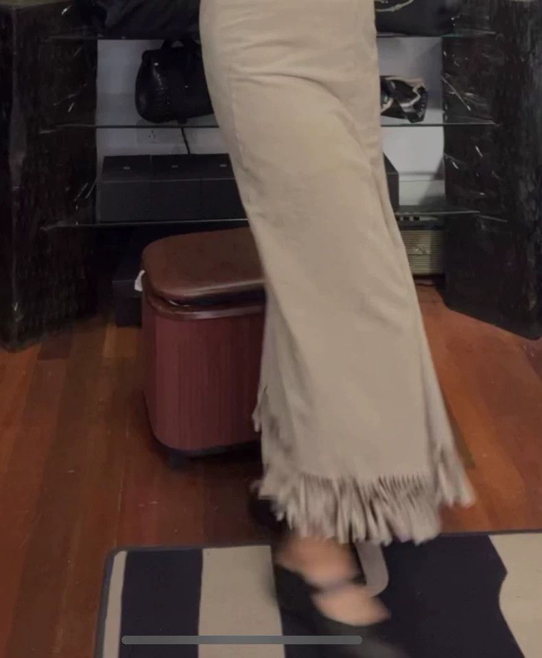 Junya Watanabe Junya Watanabe Khaki Suede Fringe Skirt Size 24" / US 00 / IT 34 - 1 Thumbnail