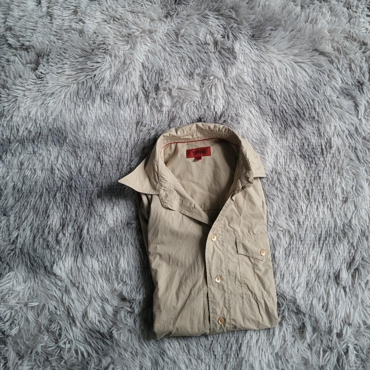 Hugo Boss Hugo Boss Men's Tan Shirt - Size L Size US L / EU 52-54 / 3 - 7 Thumbnail