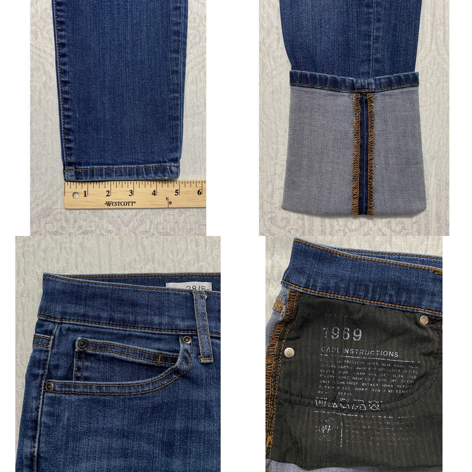 Gap Gap 1969 Jeans Womens Size 28 Blue Skinny Short Legging Denim 5-Pocket Design Adult Womens Size 28" / US 6 / IT 42 - 8 Thumbnail