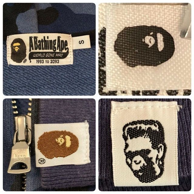 Bape BAPE Shoulder Shark Full Zip Hoodie blue camo a bathing ape Size US S / EU 44-46 / 1 - 9 Thumbnail