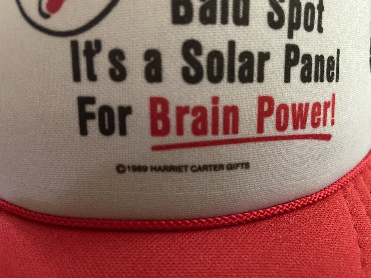 Vintage FUNNY Hat Cap Trucker SnapBack BALD SPOT BRAIN POWER 1999 🔥 Size ONE SIZE - 3 Thumbnail