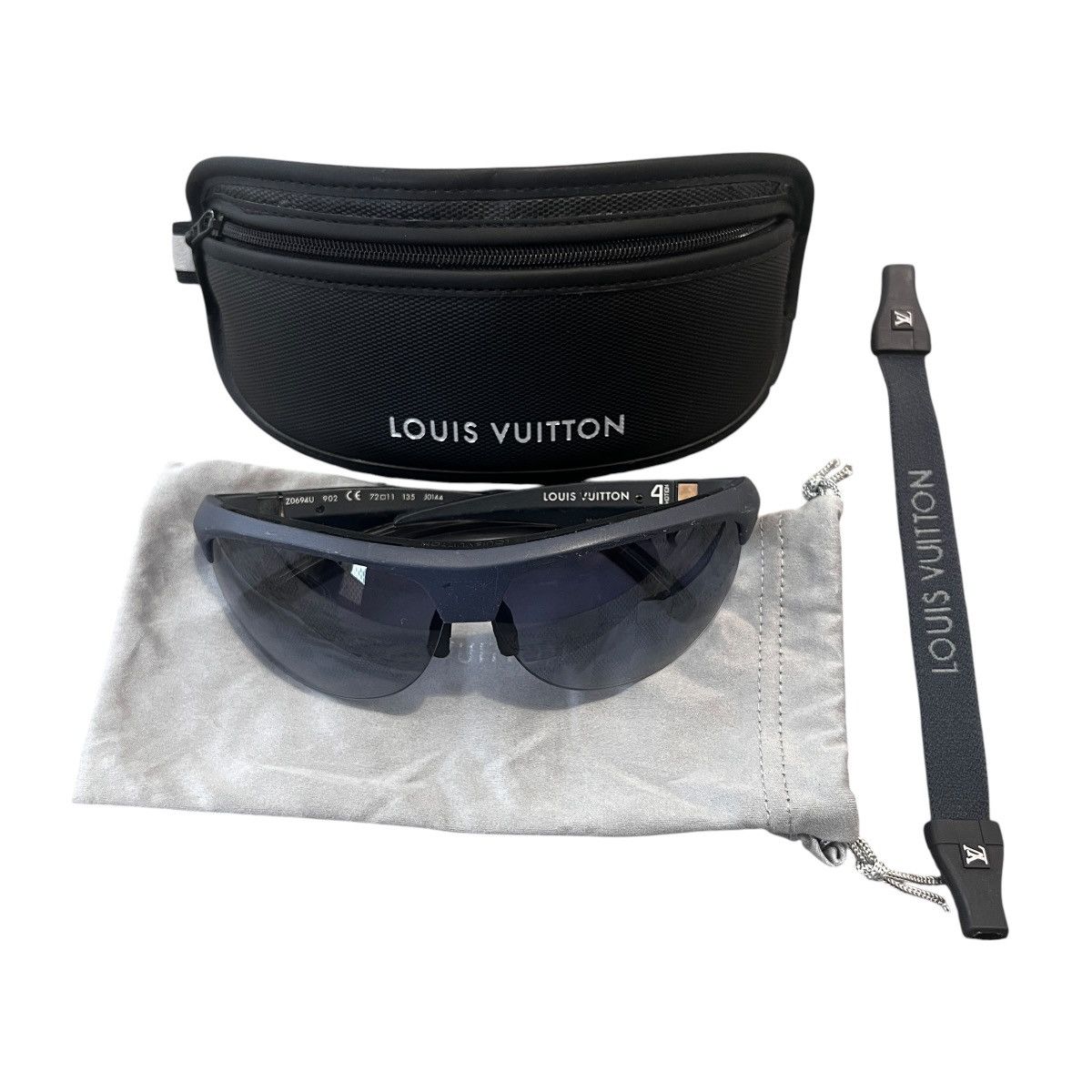 Louis Vuitton LOUIS VUITTON LV4 Motion Sunglasses Damier Pattern Lenses Size ONE SIZE - 1 Thumbnail