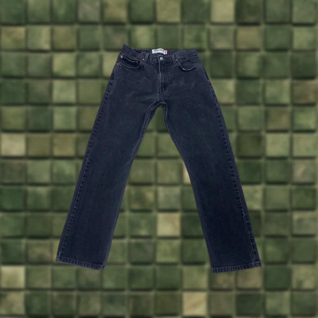 Levi's VINTAGE Levi’s 505 Regular Fit Black Straight Leg Denim Jeans Men’s 33x32-12868 Size US 33 - 1 Thumbnail