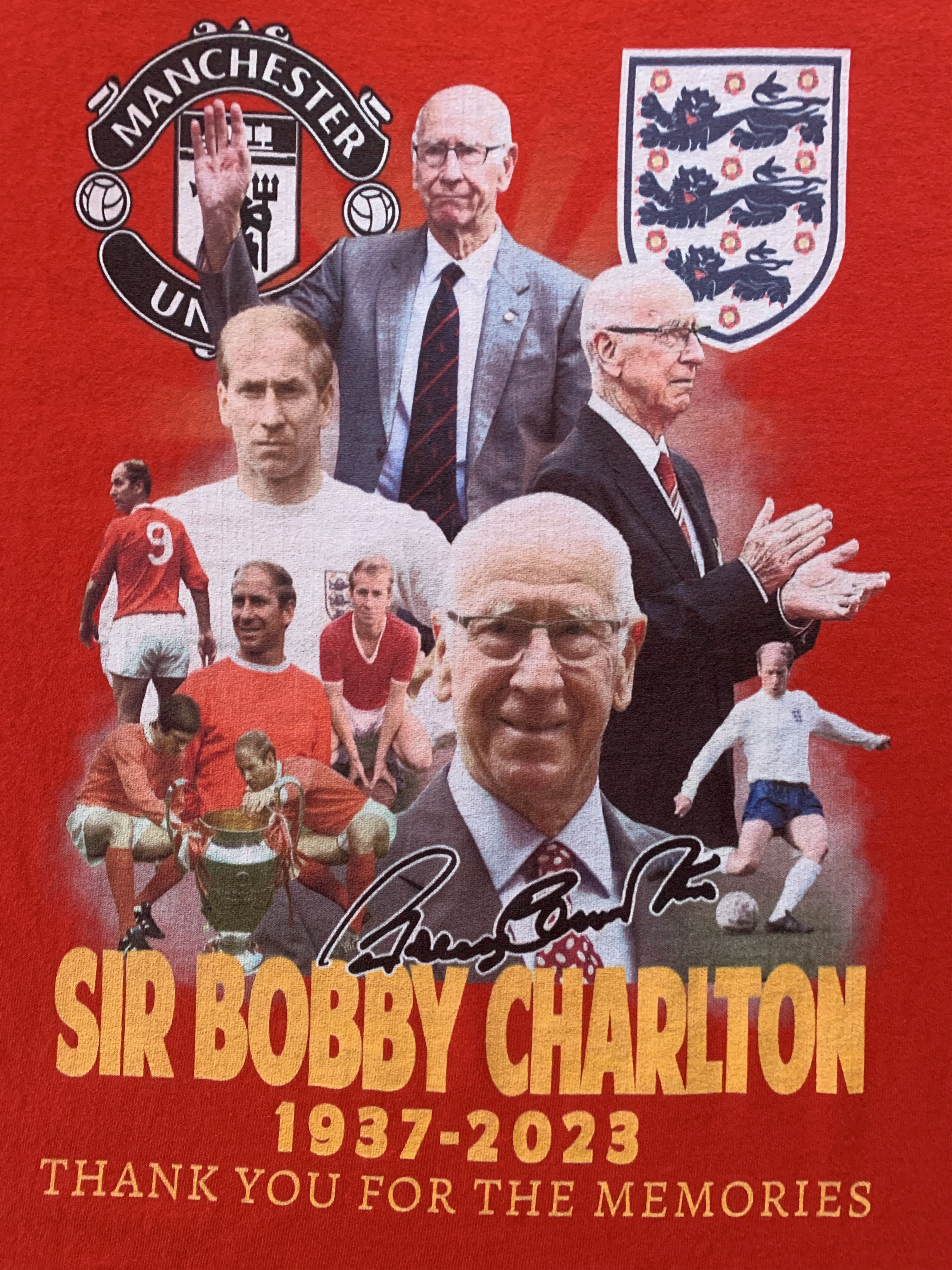 Delta Vintage Manchester United Sir Bobby Charlton T Shirt Size US XL / EU 56 / 4 - 6 Thumbnail