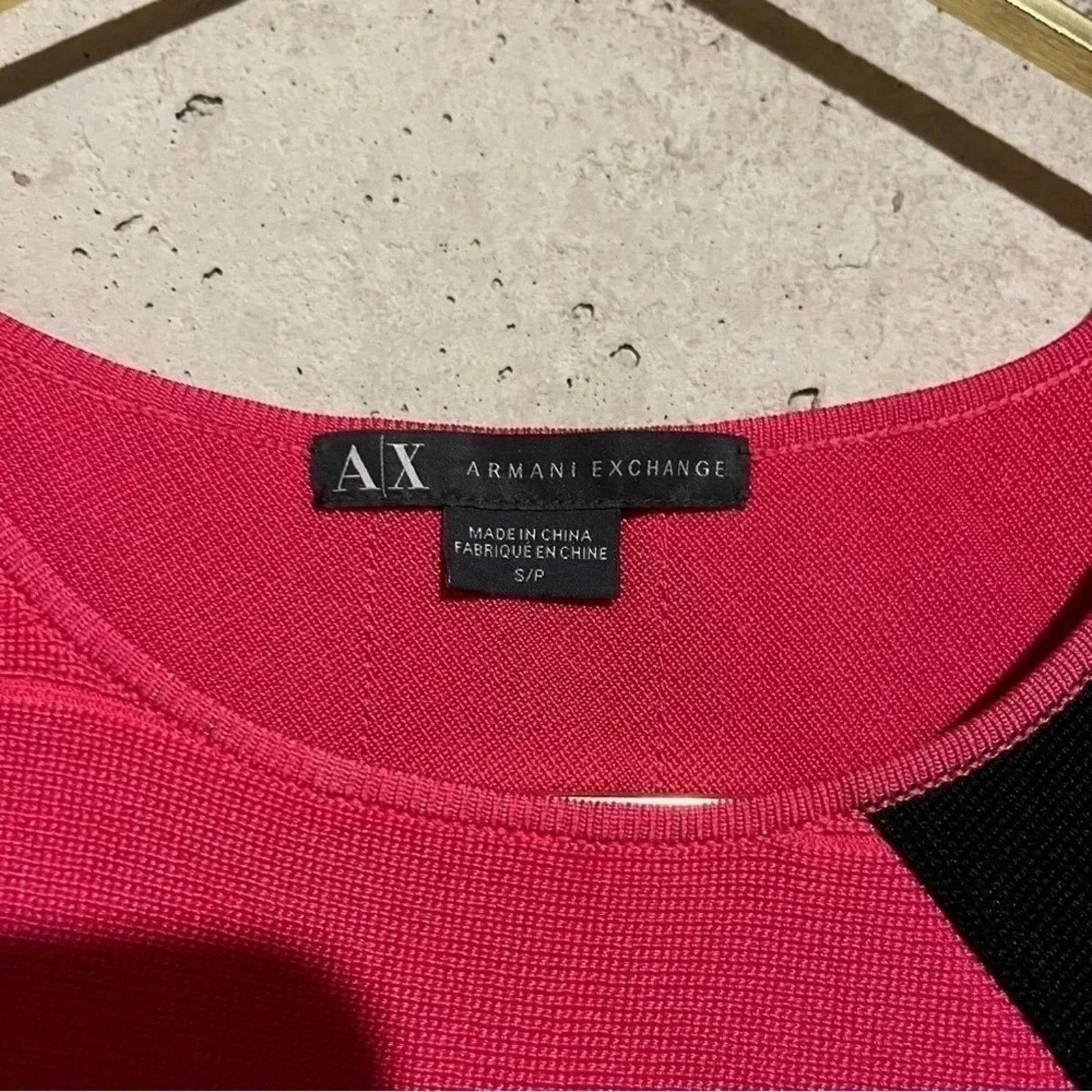 Armani Exchange Armani Exchange Fitted Hot Pink Dress Bodycon Knit Bandage Size S / US 4 / IT 40 - 2 Thumbnail
