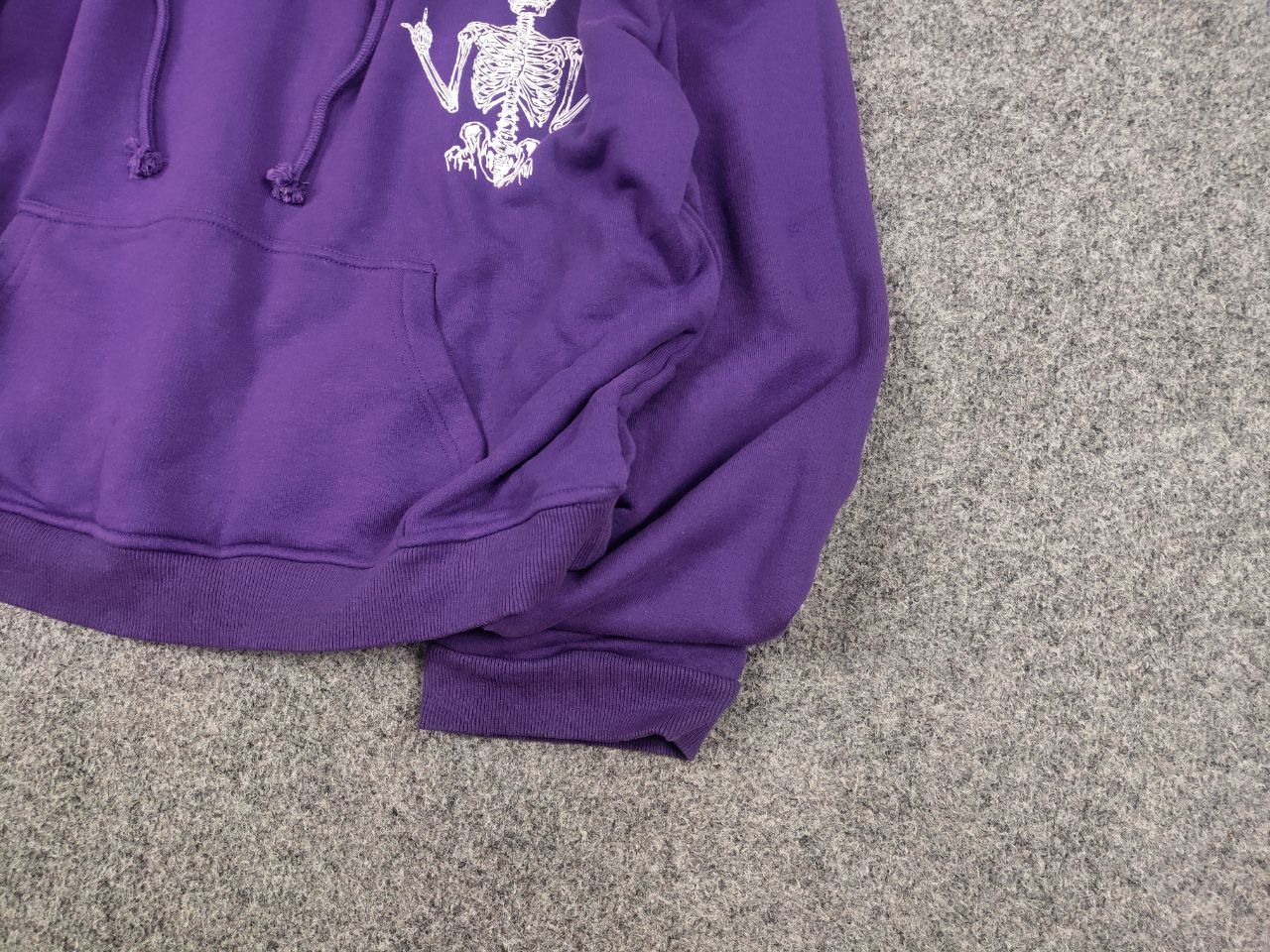 Japanese Brand Heaven Can Wait Design cropped Purple Skeleton Logo Hoodie Size US S / EU 44-46 / 1 - 8 Thumbnail