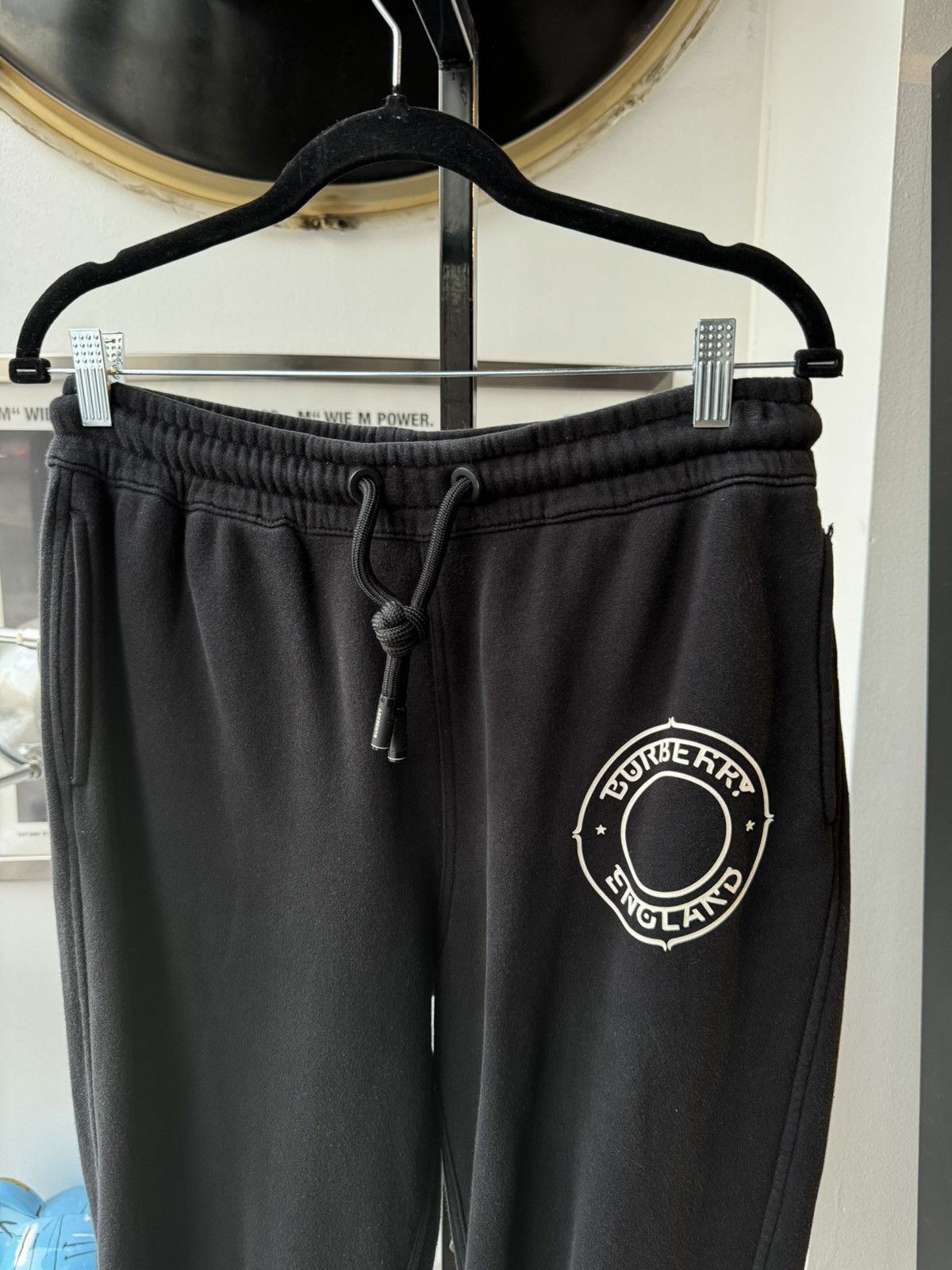 Burberry Burberry England Logo Black Sweatpants - Size Small Size US 32 / EU 48 - 3 Thumbnail