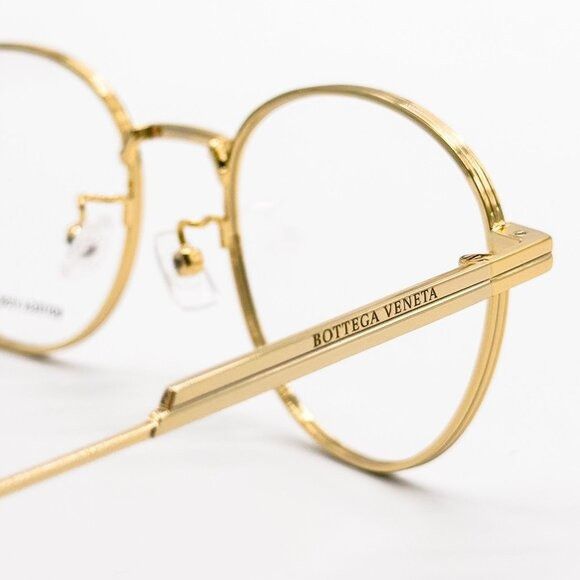 Bottega Veneta NEW BOTTEGA VENETA EYEGLASSES BV1016OA 002 ROUND GOLD UNISEX Size ONE SIZE - 5 Thumbnail