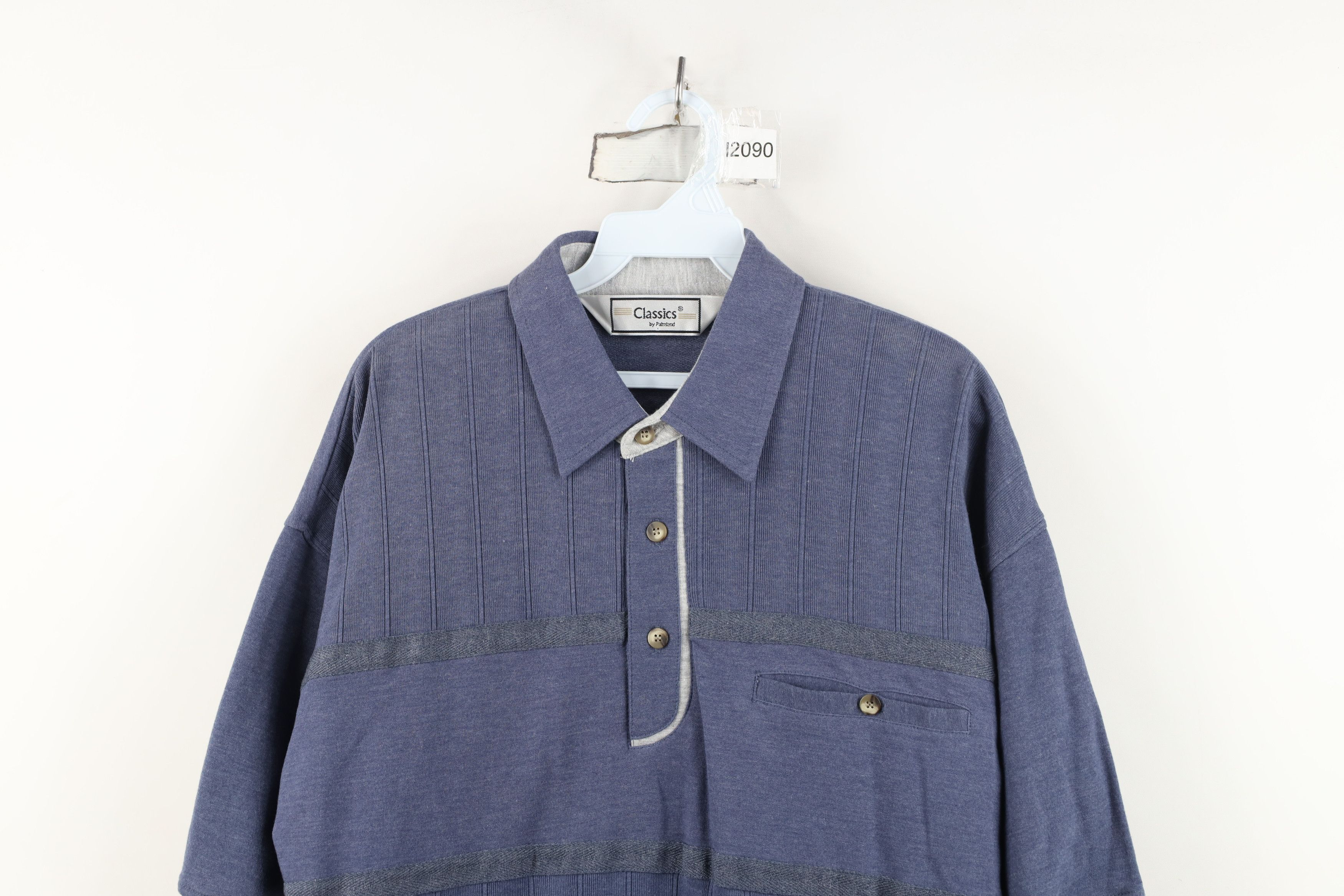Vintage Vintage 90s Streetwear Striped Collared Pullover Polo Shirt Size US M / EU 48-50 / 2 - 2 Thumbnail