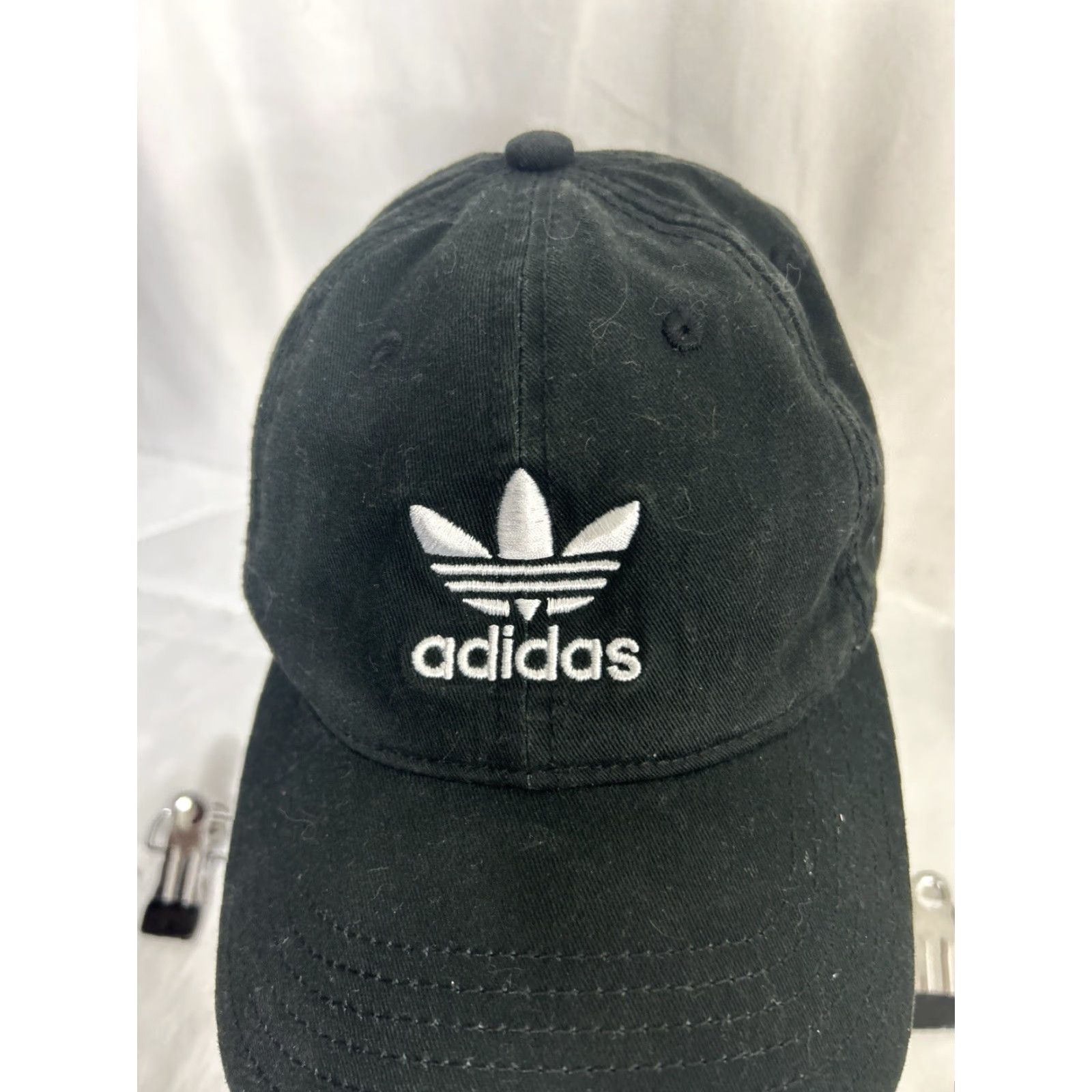 Adidas Adidas Baseball Cap Strapback Black White Adjustable Trefoil Mens One Size Cap Size ONE SIZE - 4 Thumbnail