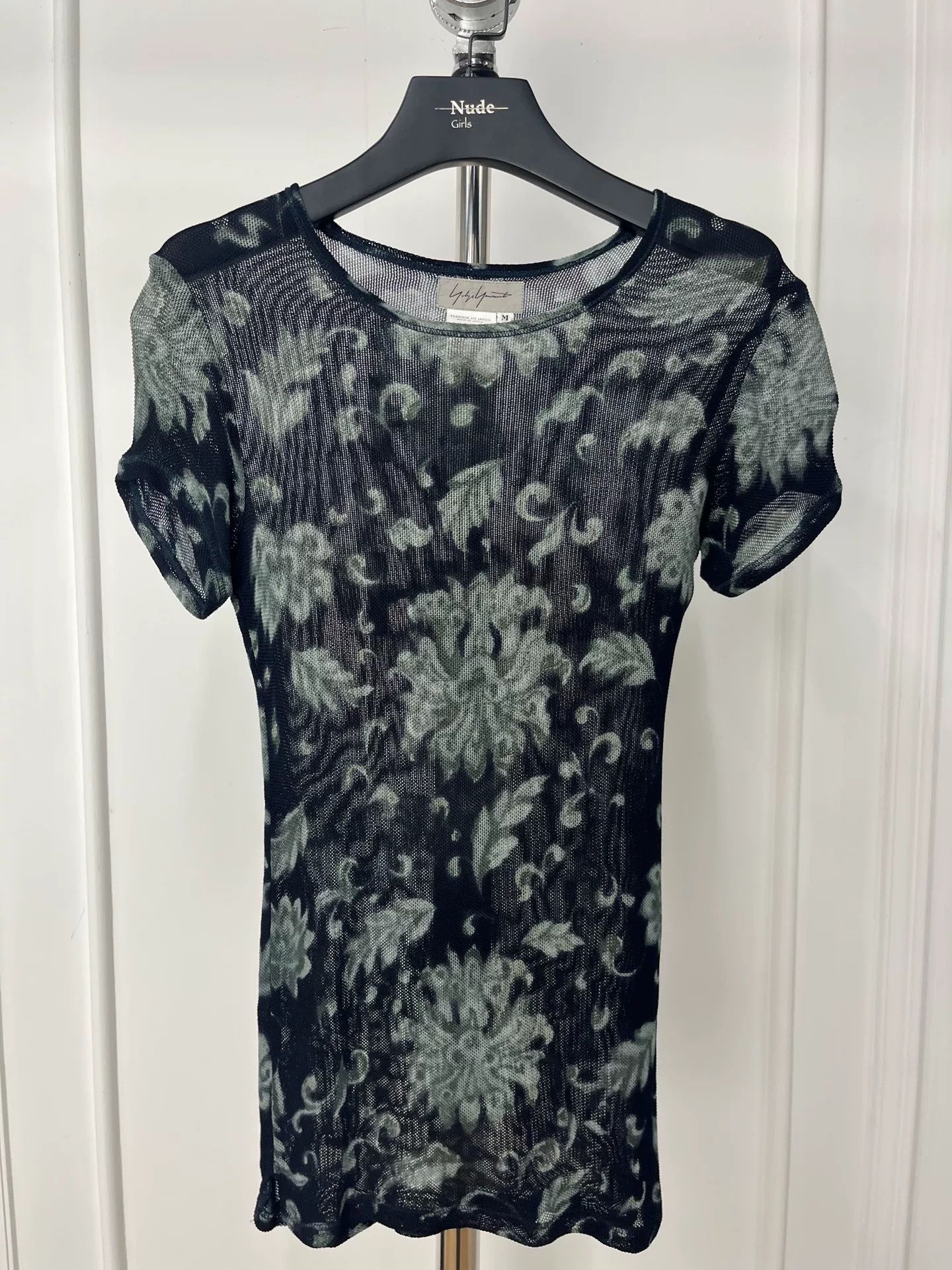 Yohji Yamamoto yohji yamamoto sheer floral short sleeve top Size M / US 6-8 / IT 42-44 - 1 Thumbnail