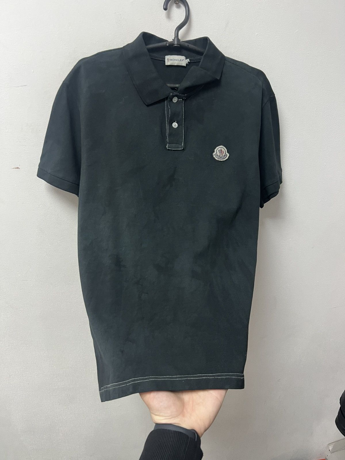 Moncler Moncler Polo T-shirt Big Logo Black Size US XL / EU 56 / 4 - 2 Thumbnail