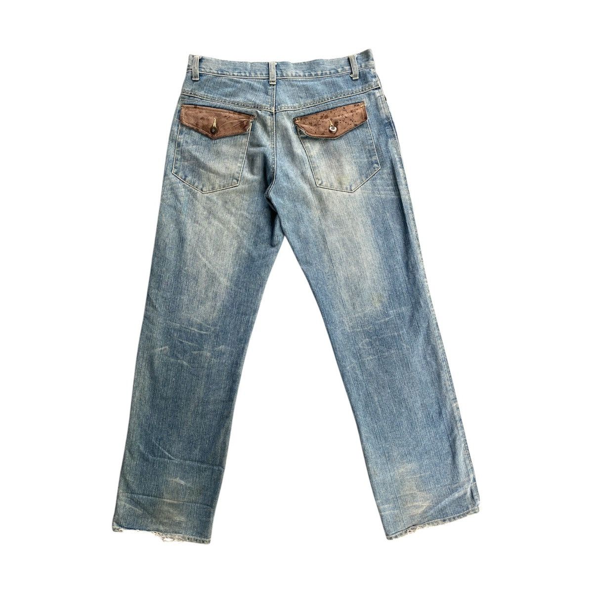 Hysteric Glamour Massive Squad Distressed Like Sashiko Boro Denim Jeans Size US 33 - 5 Thumbnail