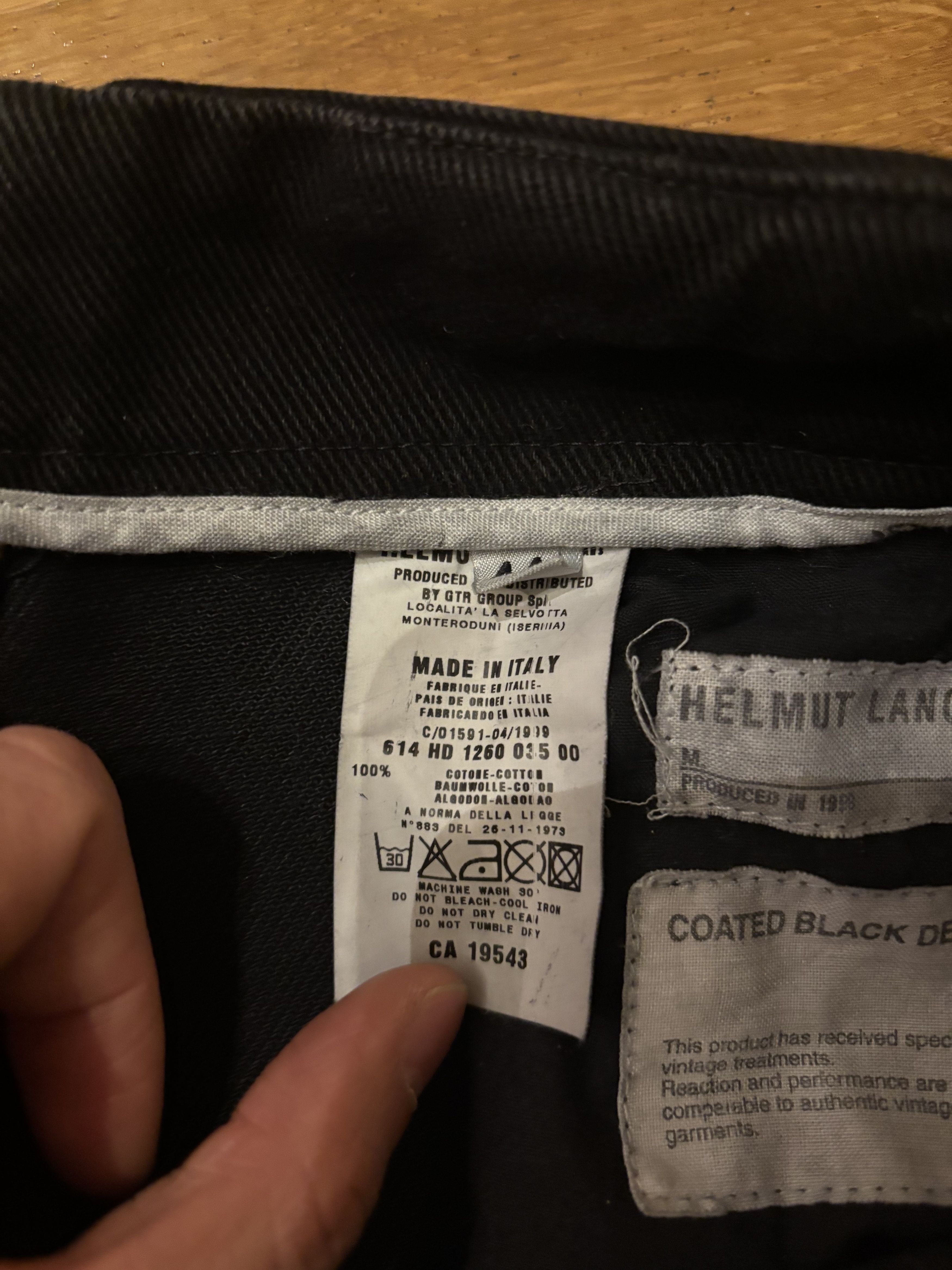 Helmut Lang AW1999 Waxed Astro Denim