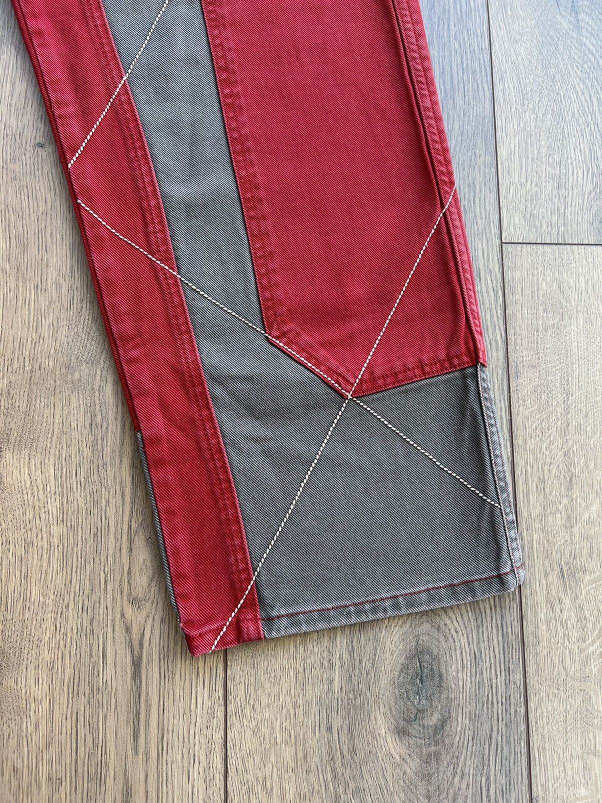 Supreme Supreme 2-Tone Paneled Denim Jeans “Red” 32 Size US 32 / EU 48 - 11 Thumbnail