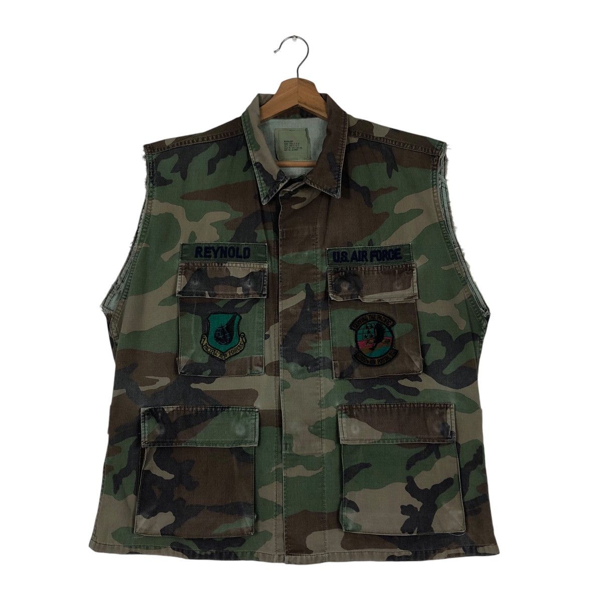 Other 📌Vintage Air Force Us Military Camouflage Biker Jacket Vest Size US M / EU 48-50 / 2 - 2 Thumbnail
