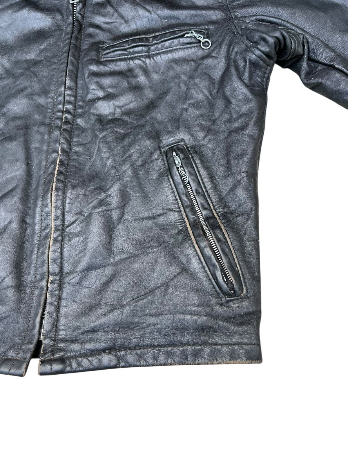 Schott Vintage 80s Schott 642 Distress Patina Leather Rider Jacket Size US S / EU 44-46 / 1 - 10 Thumbnail