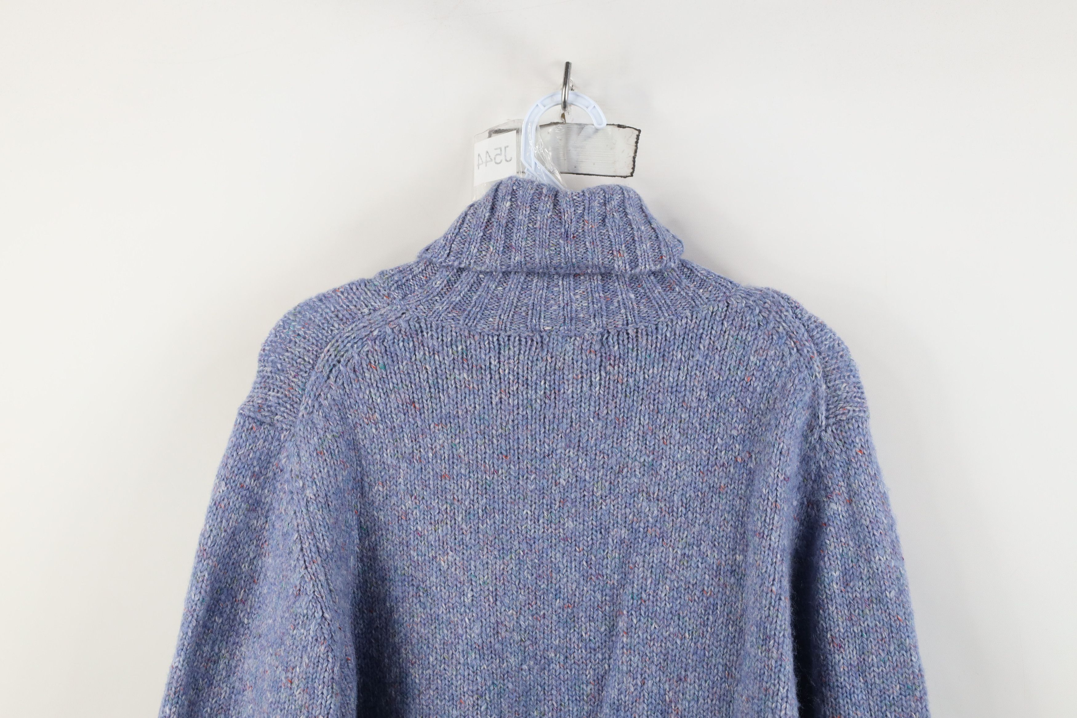 L.L. Bean Vintage LL Bean Fleck Wool Blend Knit Turtleneck Sweater Size M / US 6-8 / IT 42-44 - 8 Thumbnail