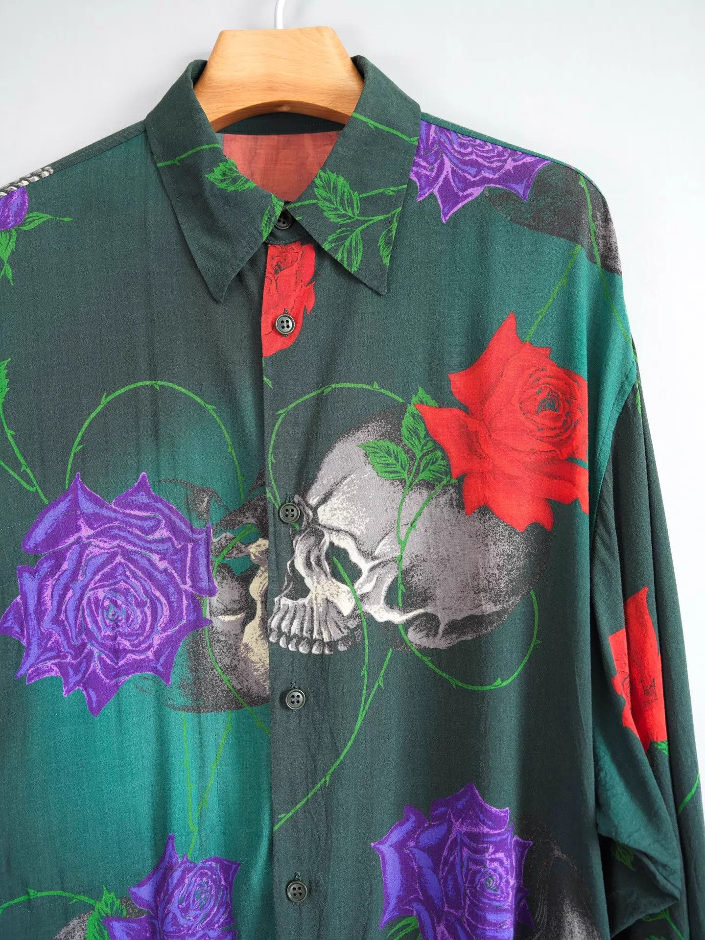 Yohji Yamamoto Yohji Yamamoto 18SS Skeleton Rose Black Long Shirt Size 3 Size US L / EU 52-54 / 3 - 3 Thumbnail