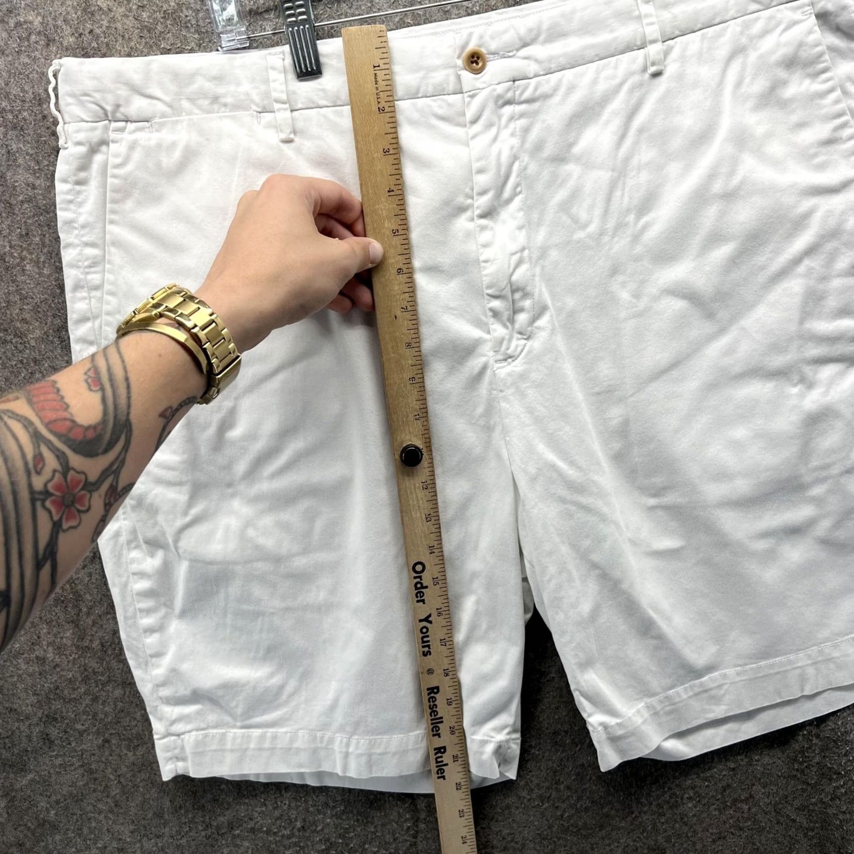 Polo Ralph Lauren Polo Ralph Lauren Shorts Mens 40 White Stretch Chino Flat Front Casual Size US L / EU 52-54 / 3 - 4 Thumbnail