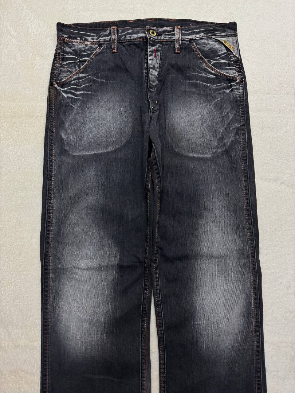 Japanese Brand SICK Vintage Replay Smoke Washed Style Distressed Denim Jean Size US 31 - 3 Thumbnail