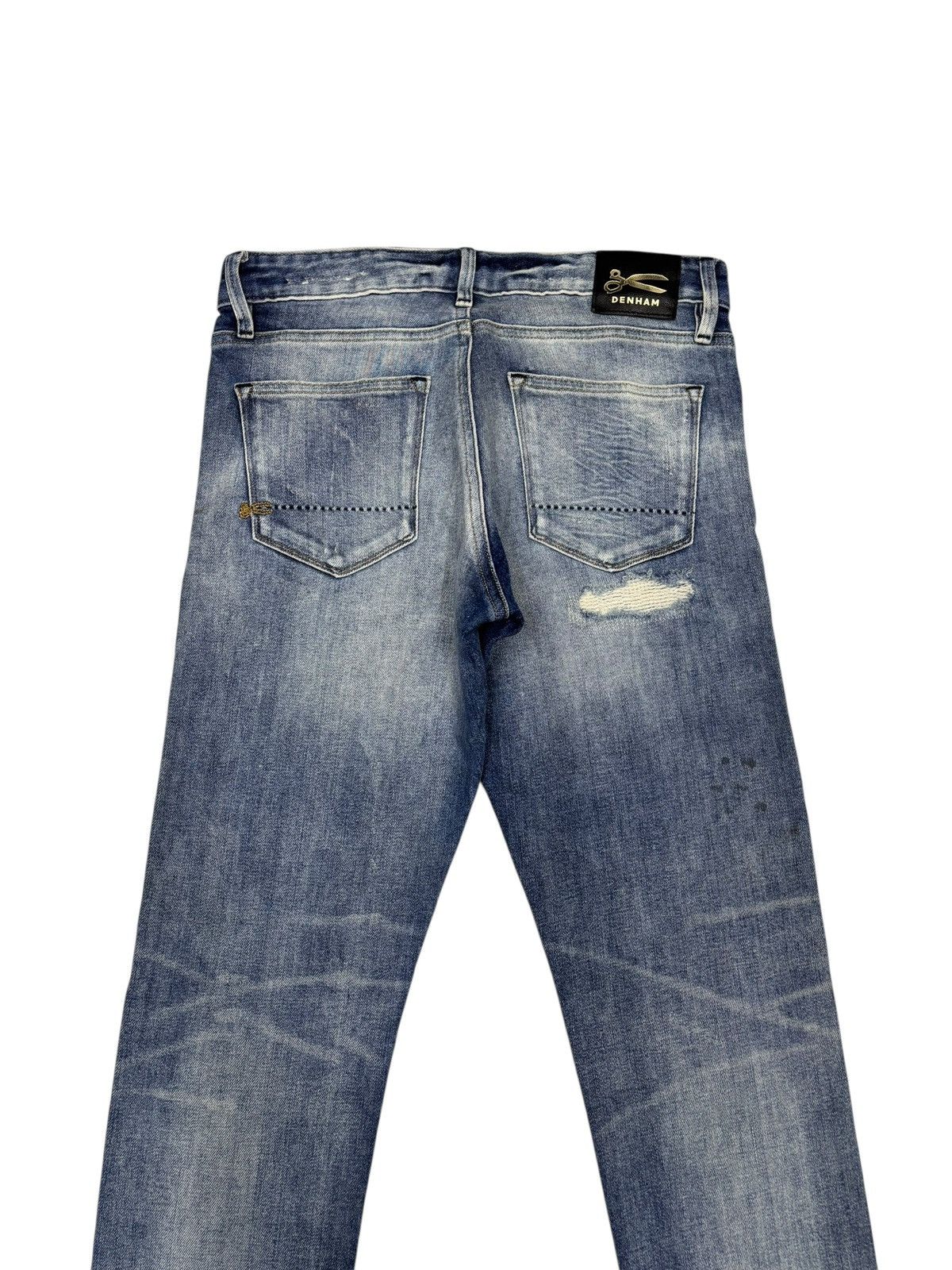 DENHAM Vintage Denham Half Selvedge Patchwork Distressed Denim Jean Size US 29 - 6 Thumbnail