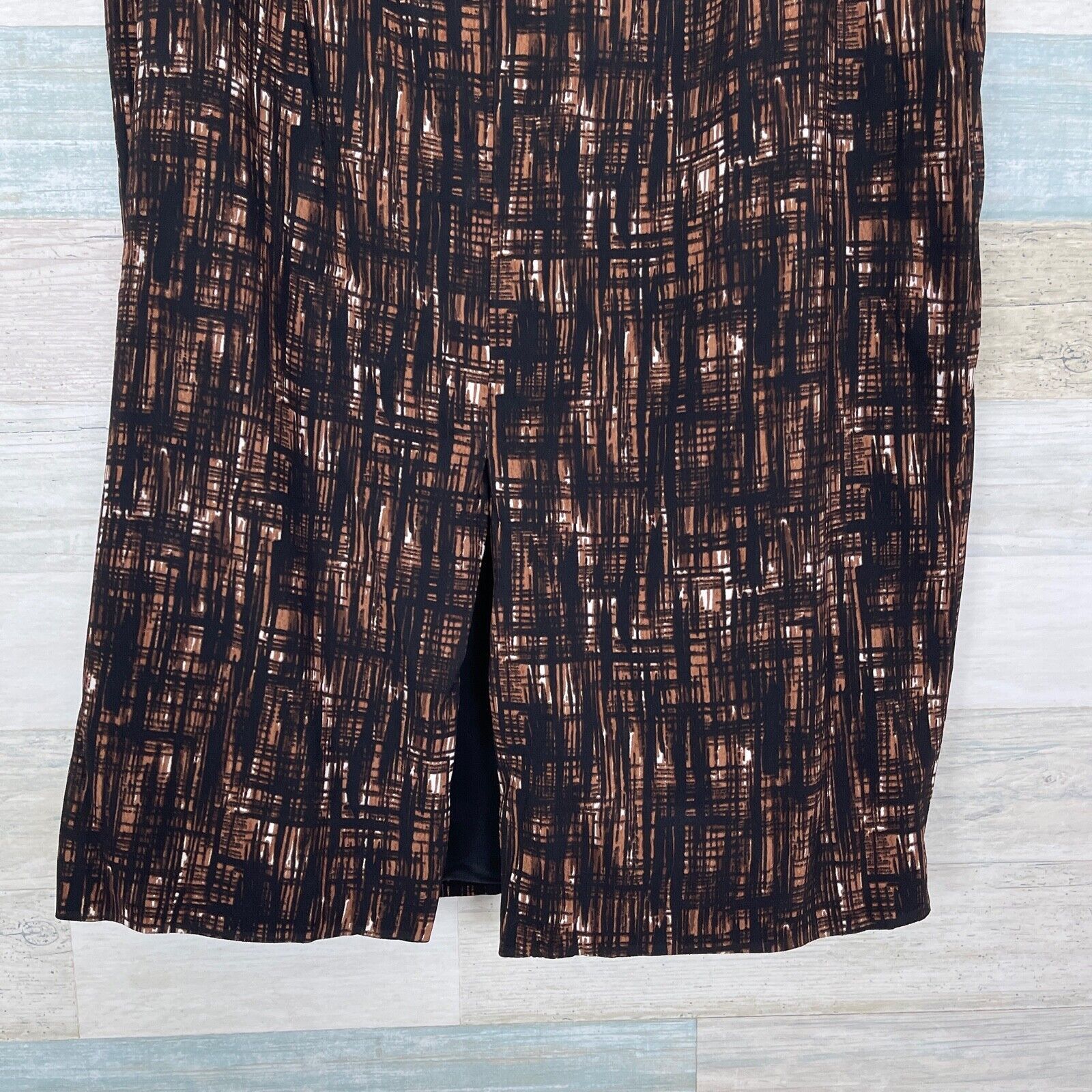 Michael Kors Michael Kors Italy Collection Pencil Skirt Black Brown 12 Size 34" / US 12 / IT 48 - 5 Thumbnail