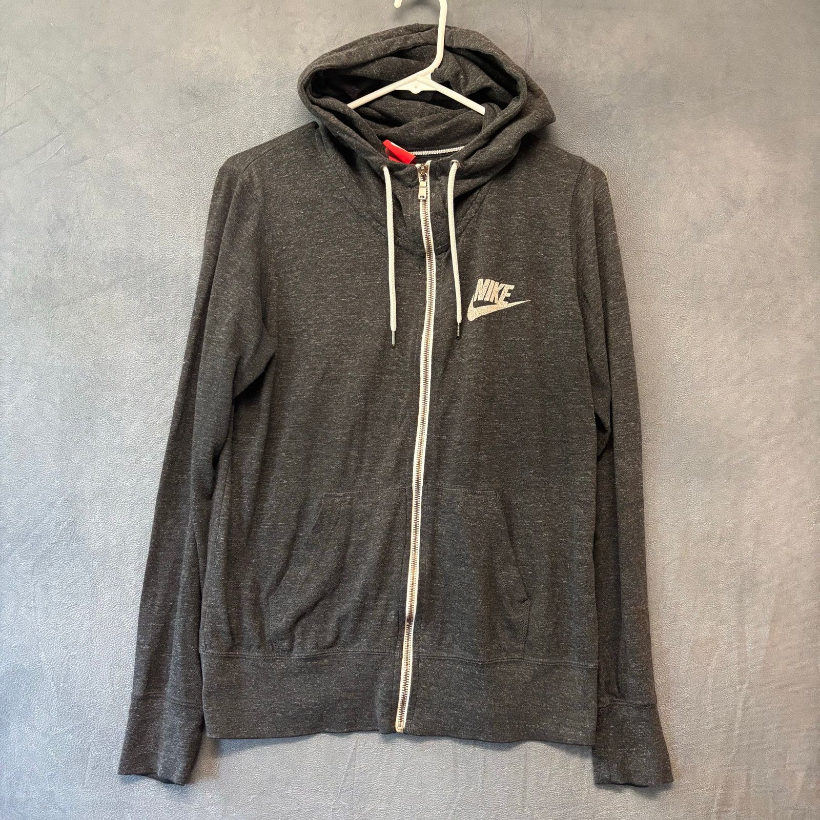 Nike Nike Women’s Large Gray Zip Hoodie Sweatshirt Light Organic Size L / US 10 / IT 46 - 1 Thumbnail