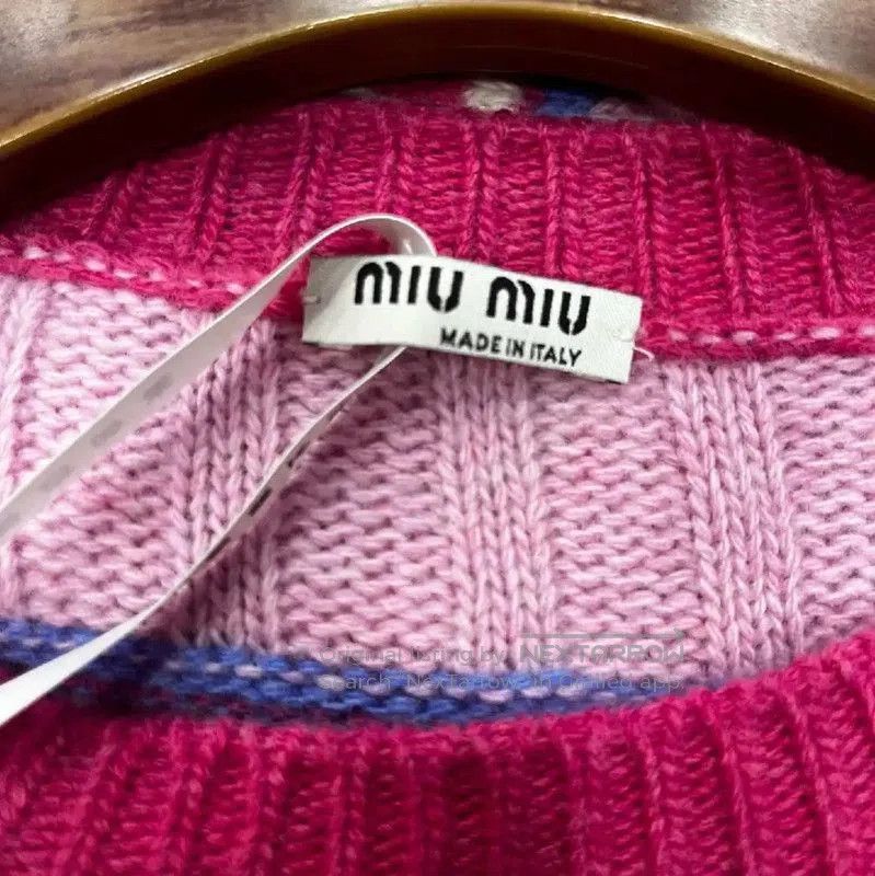 Miu Miu Miu Miu Pink Wool Pullover Sweater . Size XL / US 12-14 / IT 48-50 - 3 Thumbnail