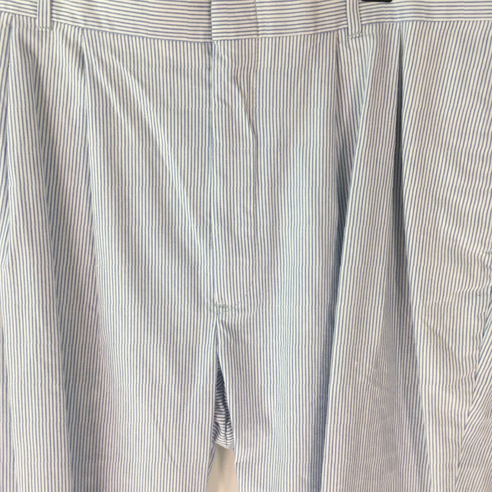 Vintage Mens Casual Dress Pants Striped Blue Pleated Front Straight Leg Size 36 X33 Size US 36 / EU 52 - 6 Thumbnail