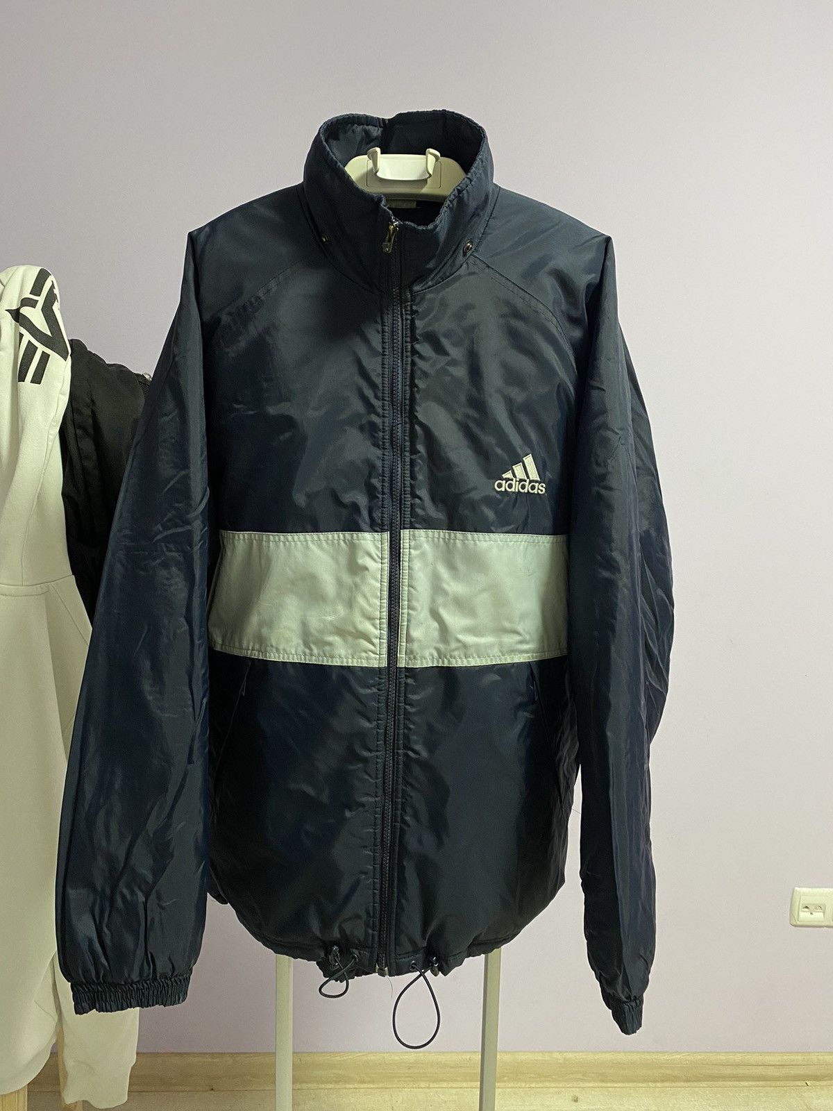 Adidas × Vintage 🥷🏻Vintage 90s Adidas Puffer Jacket BIG LOGO Size US M / EU 48-50 / 2 - 6 Thumbnail