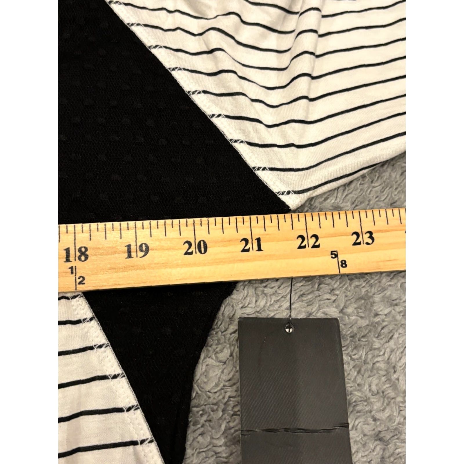 Calvin Klein NWT Calvin Klein Jeans Shirt Womens L White Black Striped Long Sleeve Top Seam Shirt Size L / US 10 / IT 46 - 4 Thumbnail