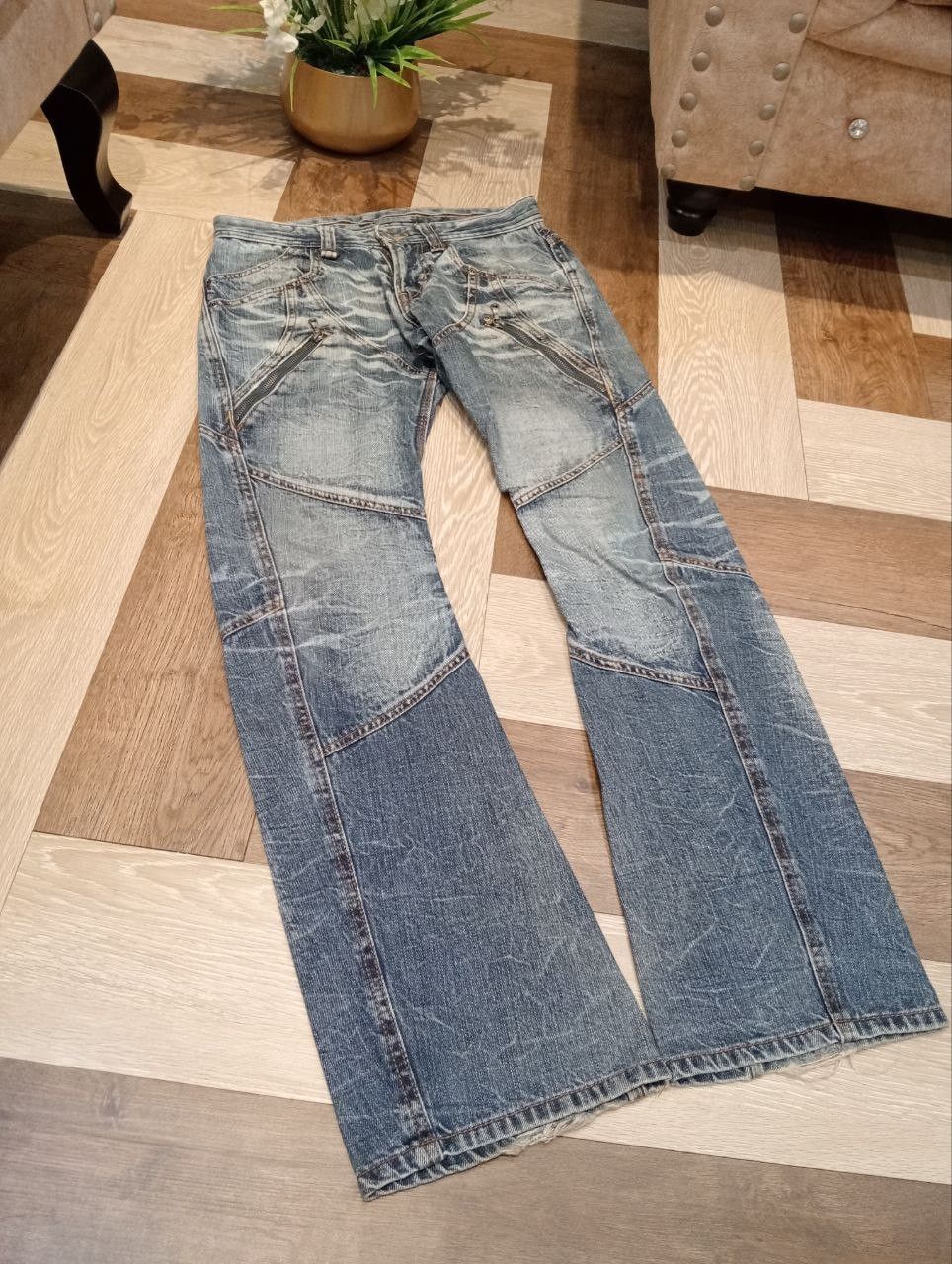 Nicole Club JAPANESE NICOLE CLUB FOR MEN BLUE DENIM FLARED PANTS Size US 30 / EU 46 - 3 Thumbnail