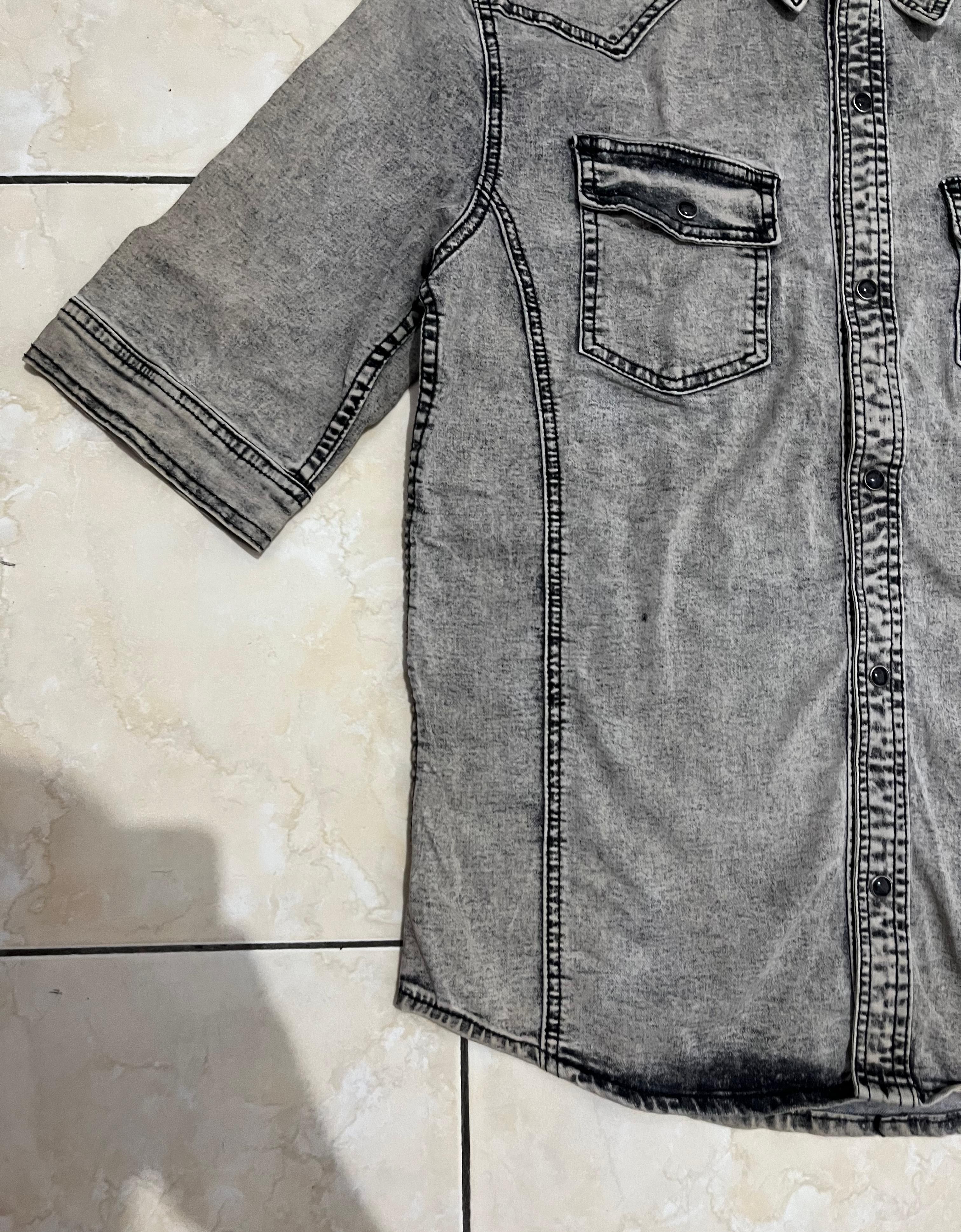 In The Attic In The Attic Homme Acid Wash Western Denim Shirt Size US M / EU 48-50 / 2 - 3 Thumbnail