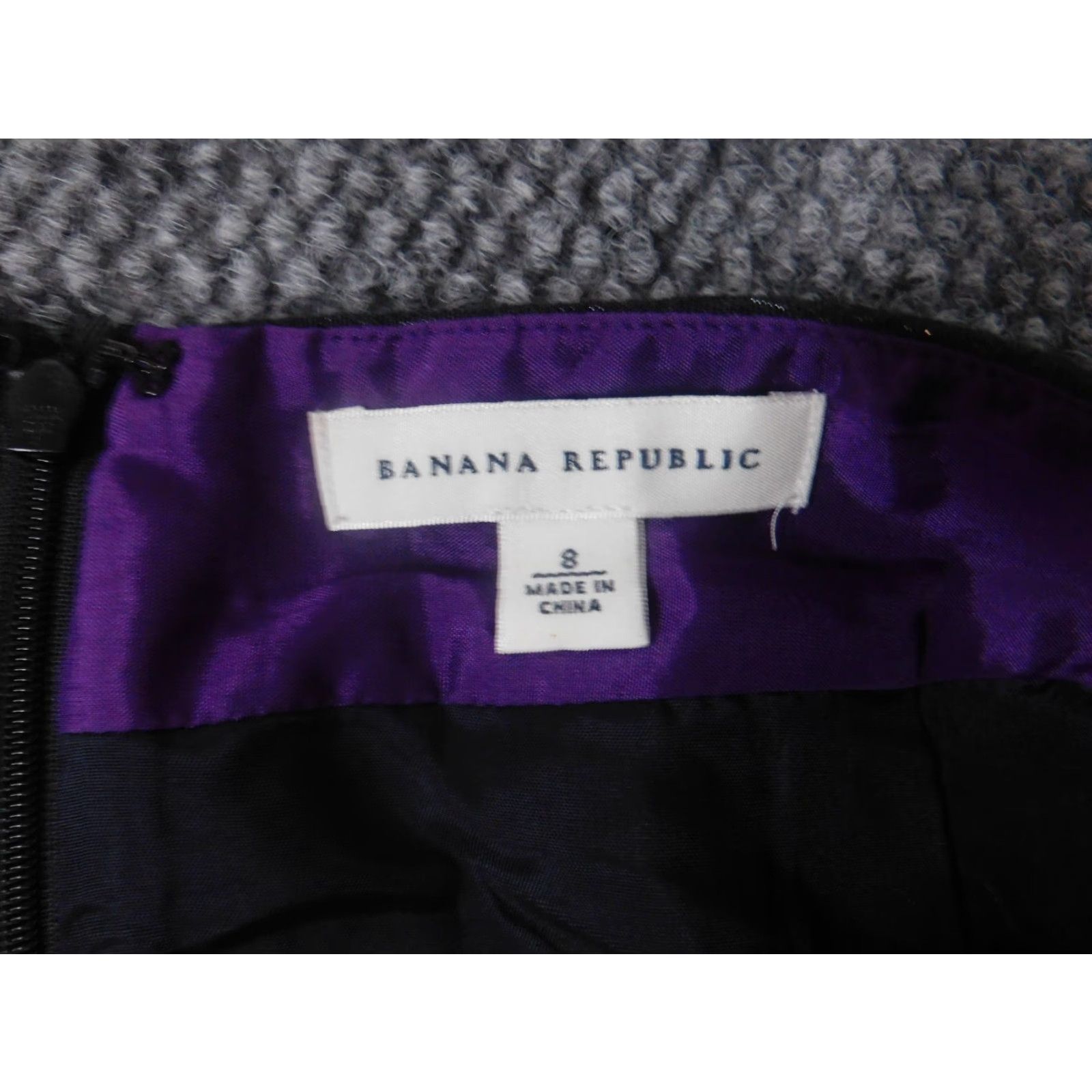 Banana Republic Banana Republic Skirt Women's 8 Black A-Line Short Zipper Lined Medium Canvas Polyester Regular Size 30" / US 8 / IT 44 - 6 Thumbnail