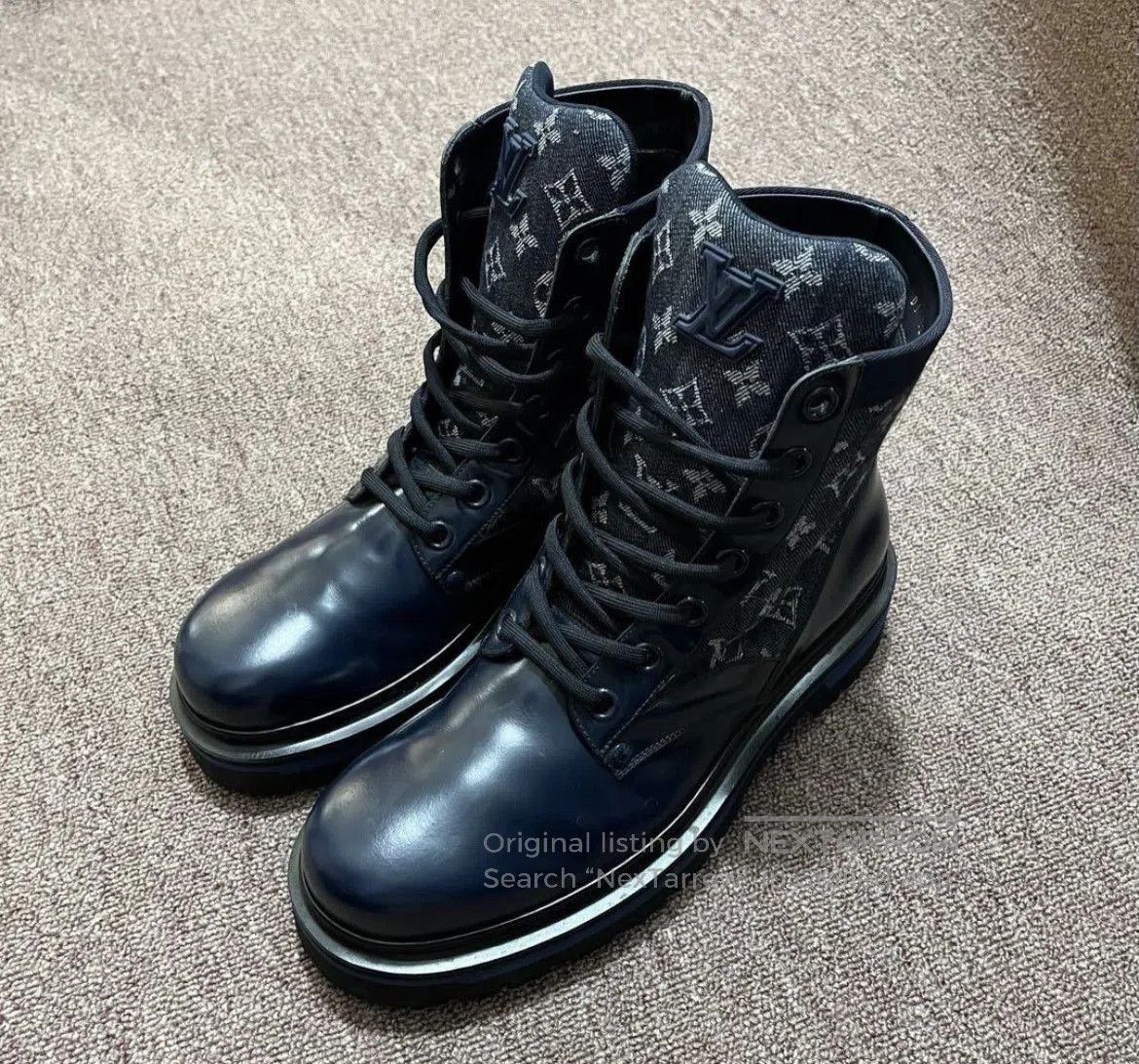 Louis Vuitton Louis Vuitton Navy Monogram Boots. Size US 9.5 / EU 42-43 - 1 Thumbnail