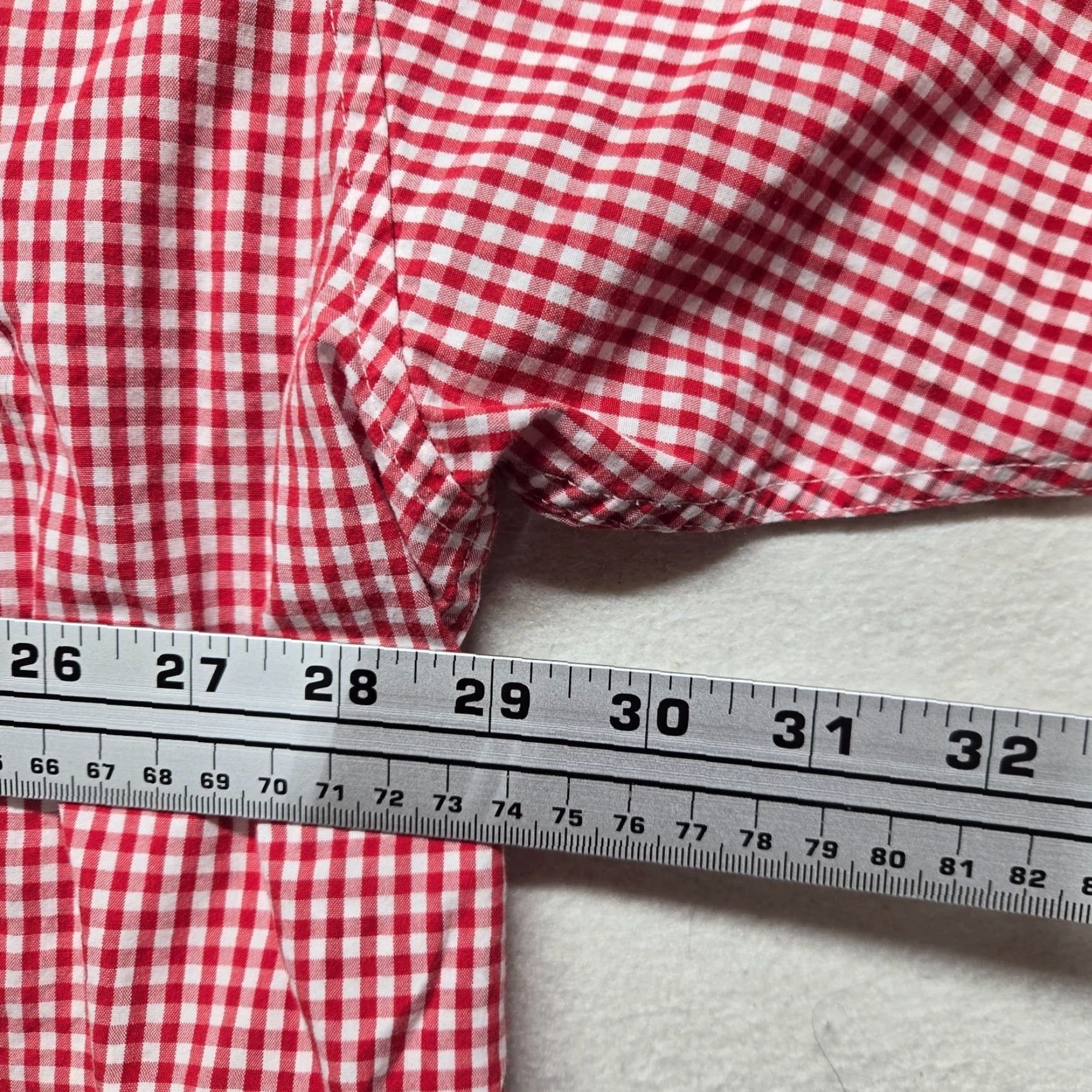Izod IZOD Shirt Red Checkered 100% Cotton Short Sleeve Button Up Adult Men 3X Plaid Vintage No Size US XXL / EU 58 / 5 - 5 Thumbnail