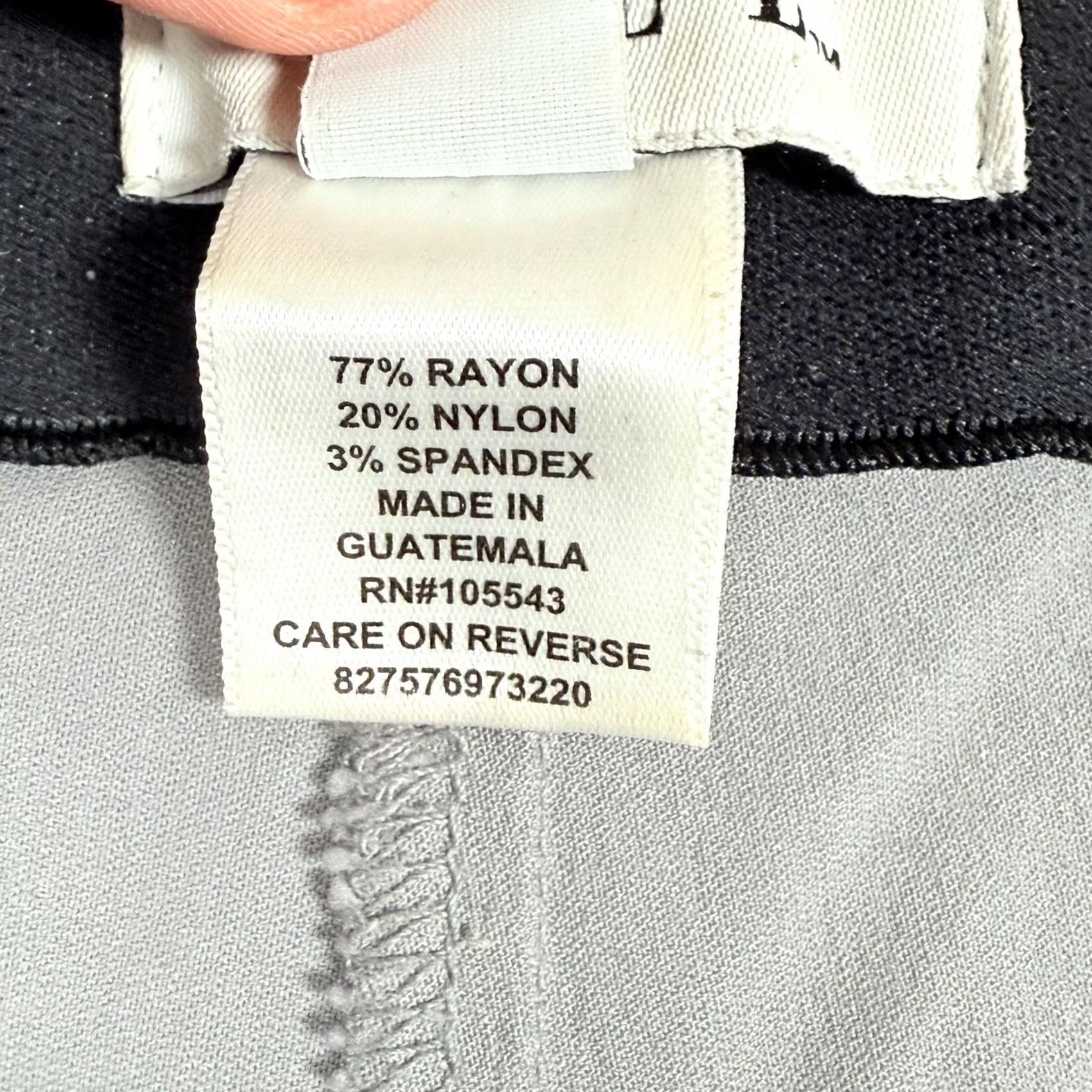 Vintage ELLE Dress Pants Womens XS Gray Pull On Slim Leg Stretch Office Work Rayon Blend Pants Size 26" / US 2 / IT 38 - 5 Thumbnail