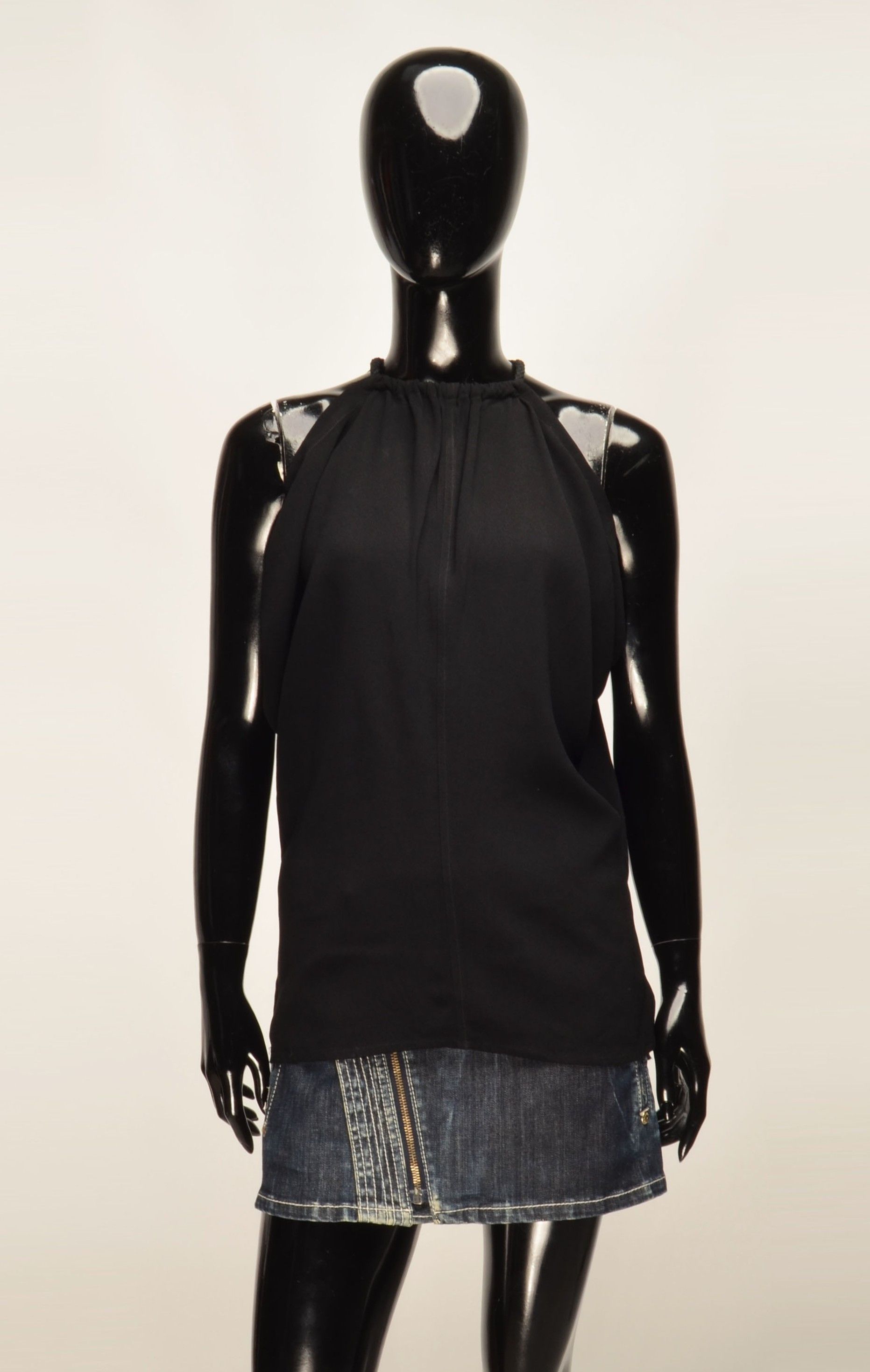 Yves Saint Laurent Vntg Saint Laurent Halter Neck Blouse Draped Sleeveless Top Size S / US 4 / IT 40 - 1 Thumbnail