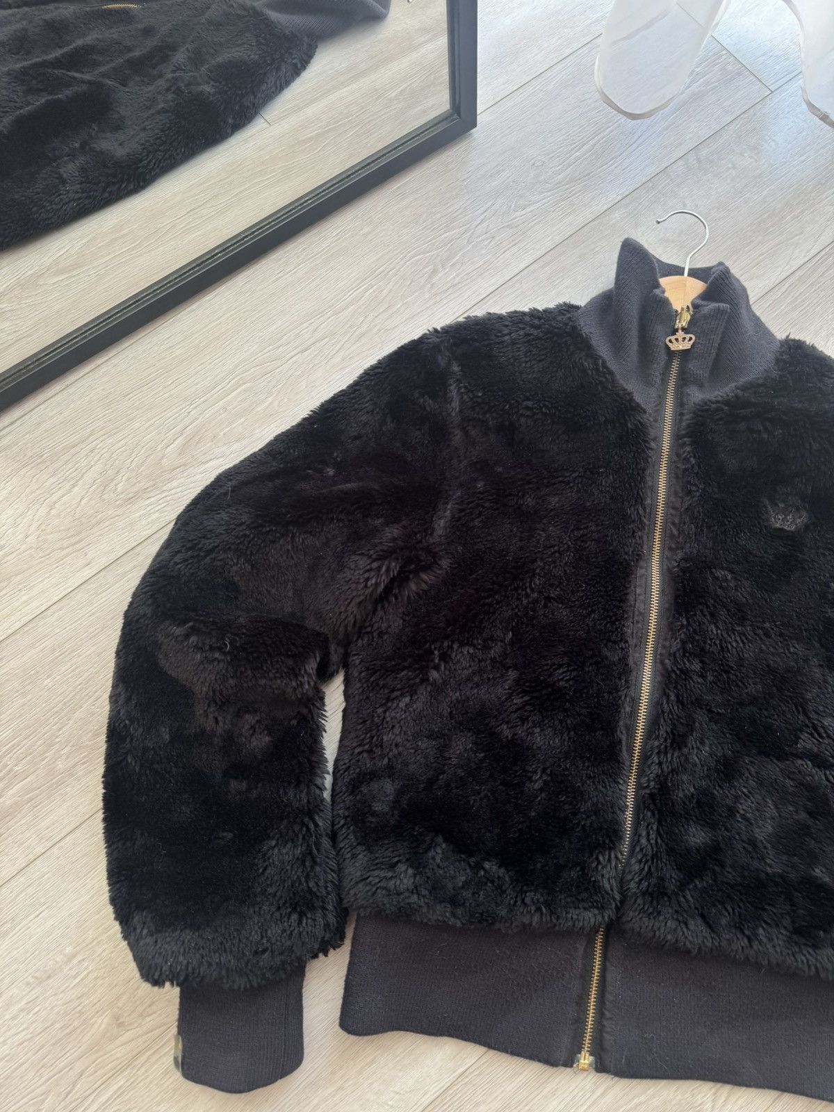 Adidas Vintage Y2K Adidas Faux Fur Down Brown Bomber Jacket Utility Size US L / EU 52-54 / 3 - 2 Thumbnail