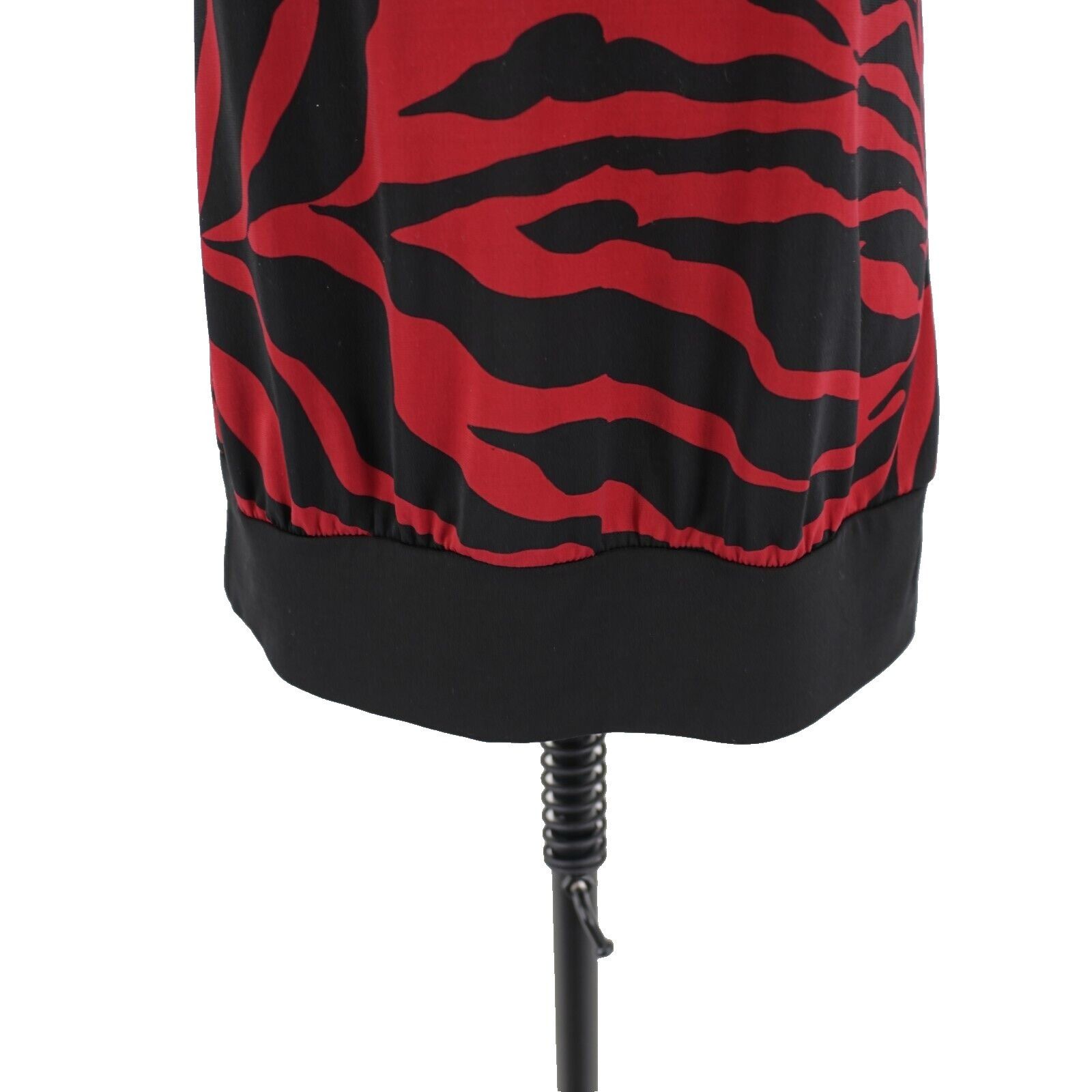 Designer Fleurish Large Red Black Zebra Stripe Halter Top / Mini Dres Size L / US 10 / IT 46 - 2 Thumbnail