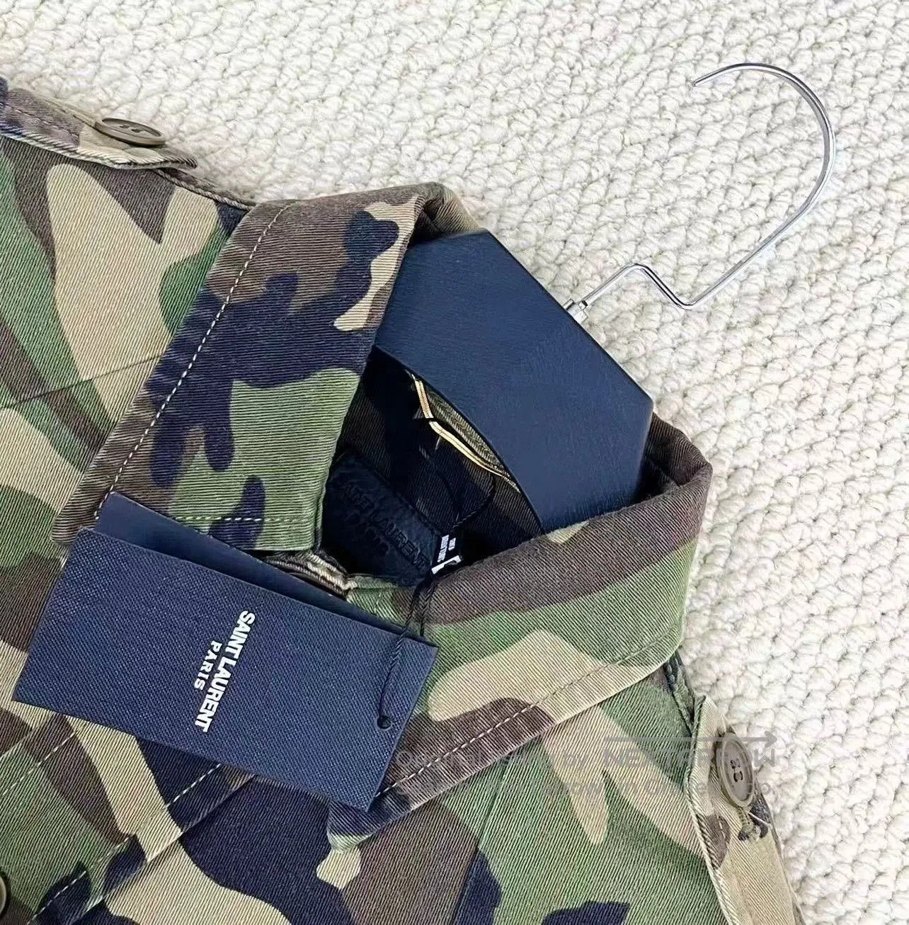 Saint Laurent Paris army green camouflage jacket with logo. Size US S / EU 44-46 / 1 - 3 Thumbnail