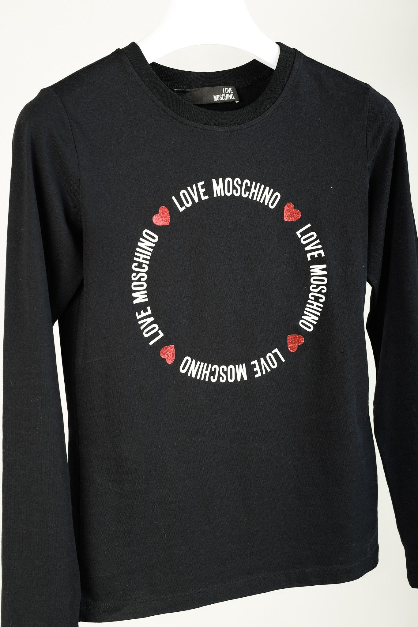 Love Moschino Love Moschino Logo Graphic Long-Sleeve Black Tee Size S / US 4 / IT 40 - 3 Thumbnail
